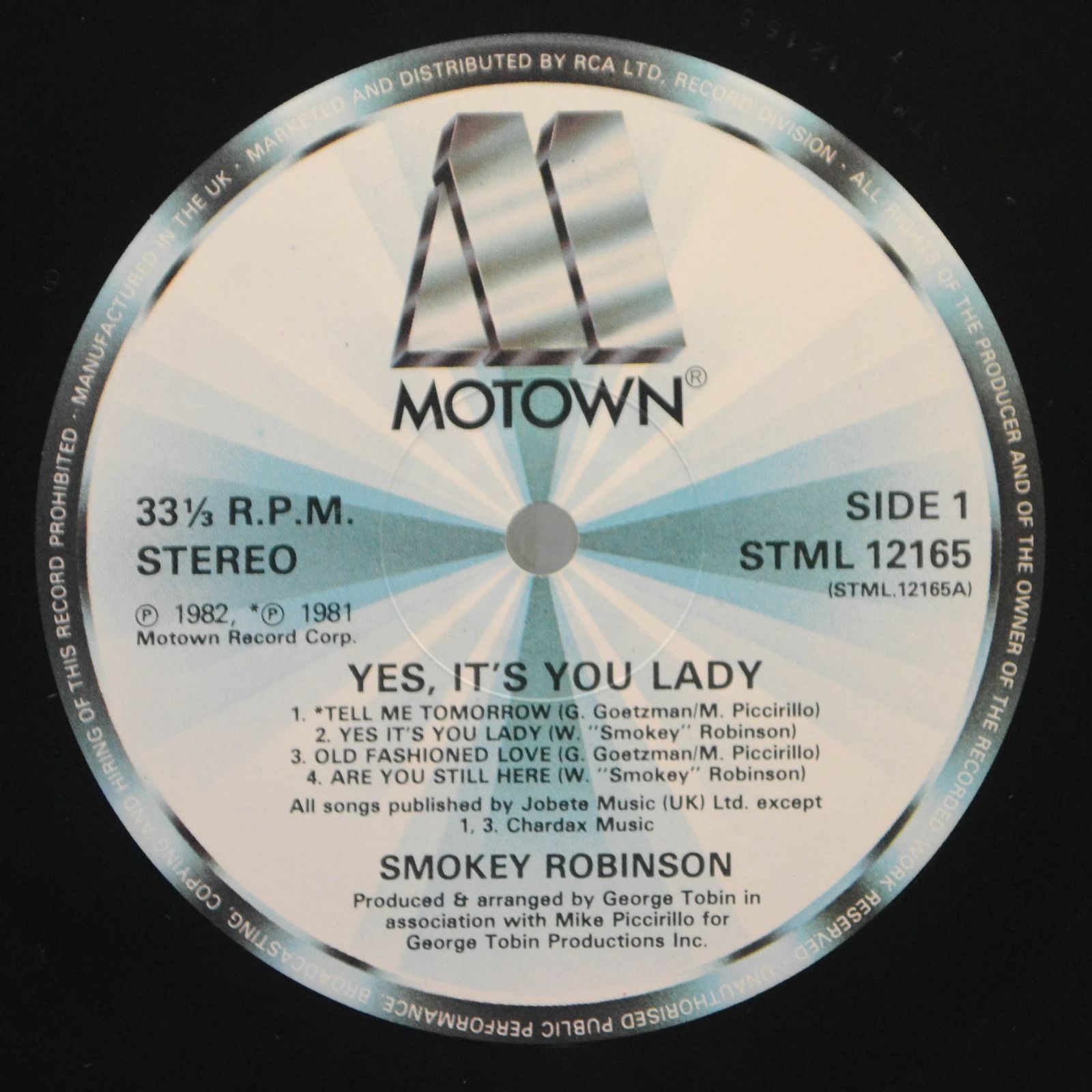 Виниловая пластинка Smokey Robinson — Yes It's You Lady, 1982