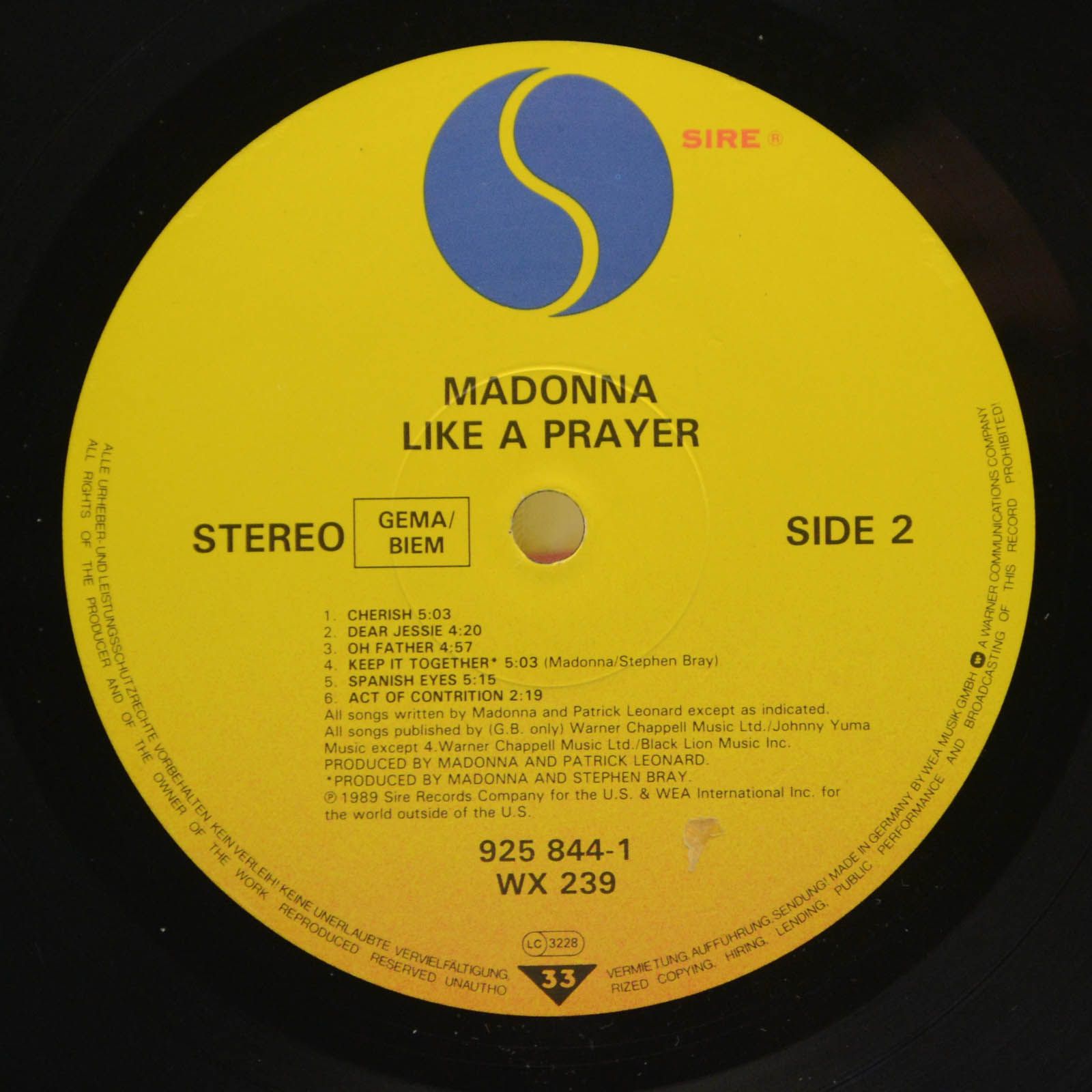 Madonna — Like A Prayer, 1989