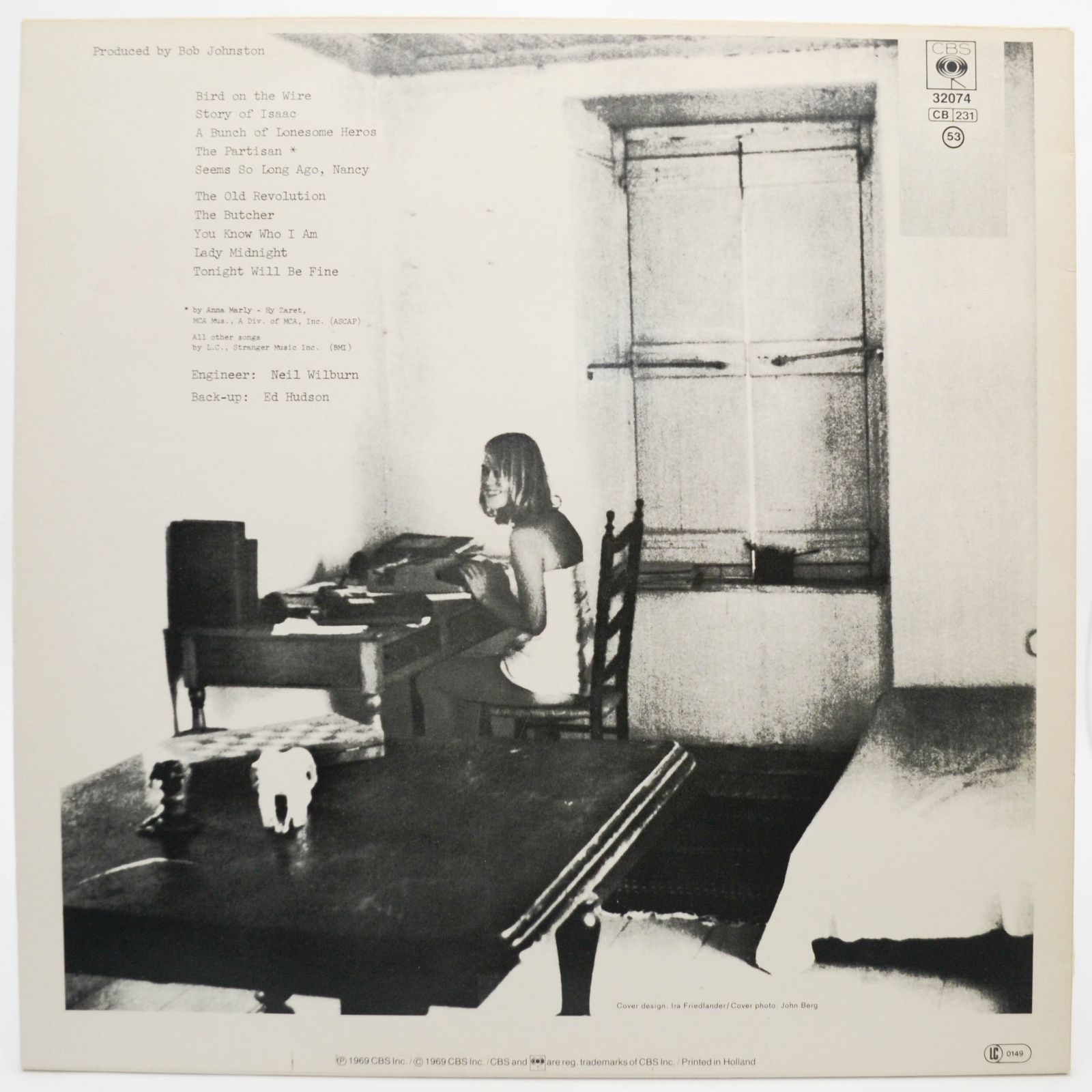 Leonard Cohen — Songs From A Room, 1969