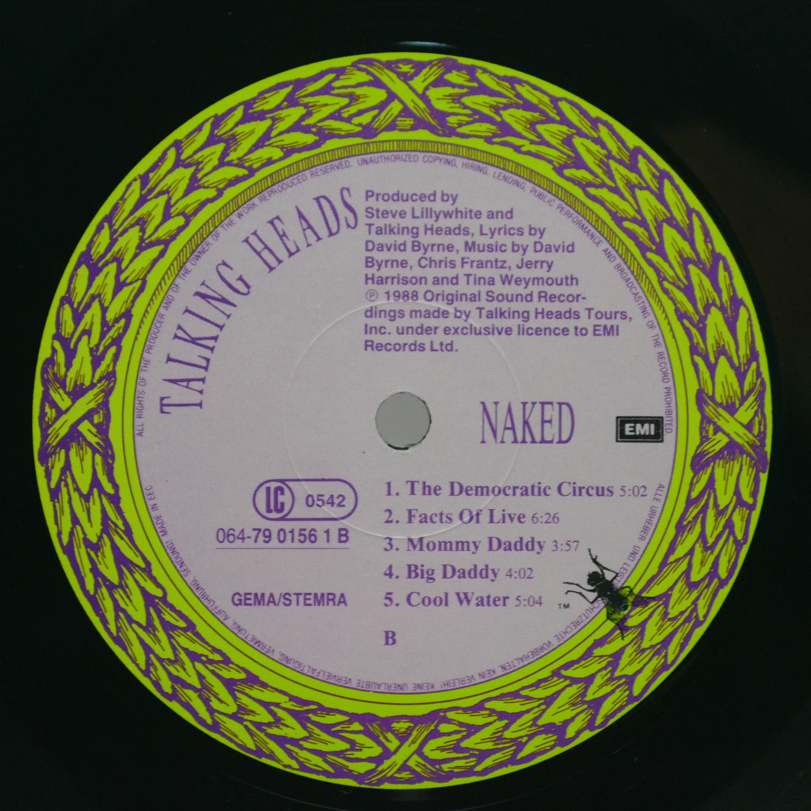 Виниловая пластинка Talking Heads — Naked, 1988