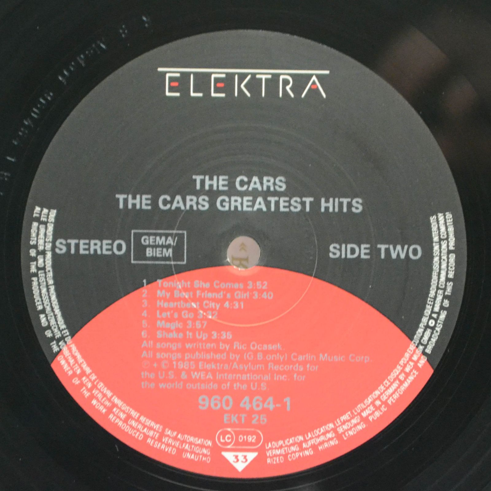 Cars — The Cars Greatest Hits, 1985
