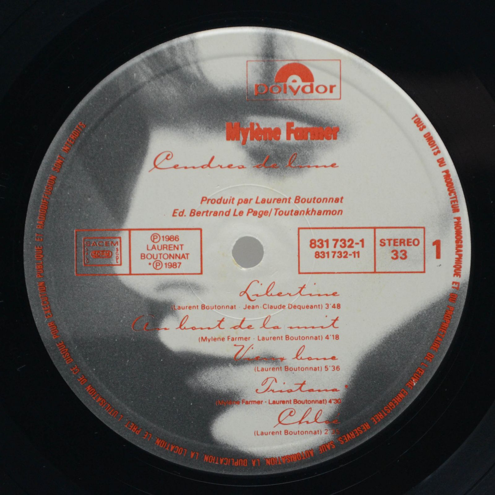 Mylène Farmer — Cendres De Lune (France), 1986
