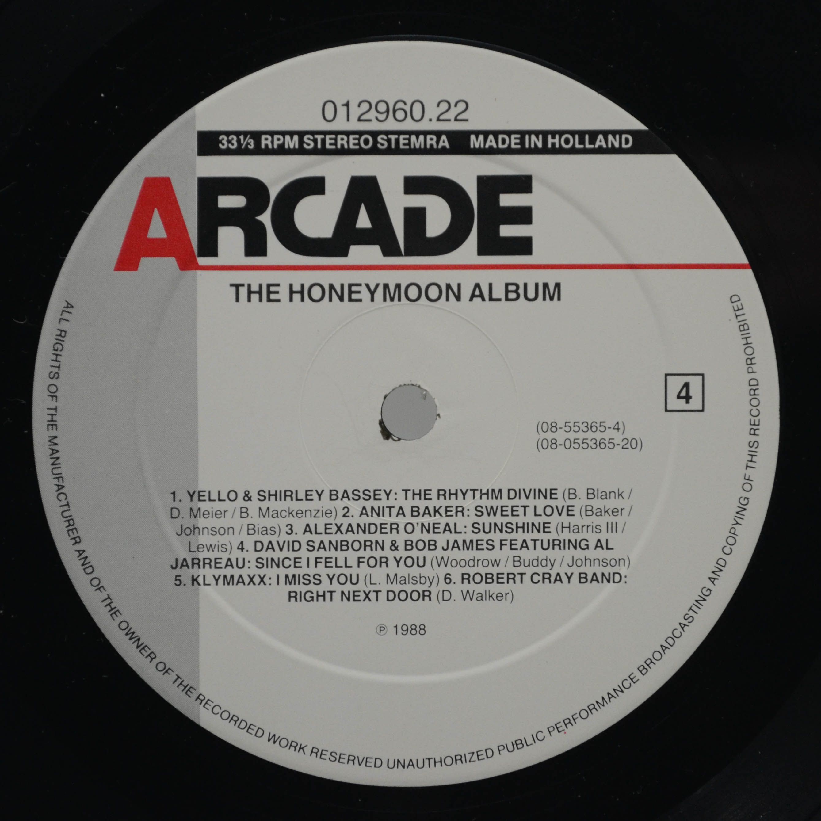 Various — The Honeymoon Album (2LP), 1988