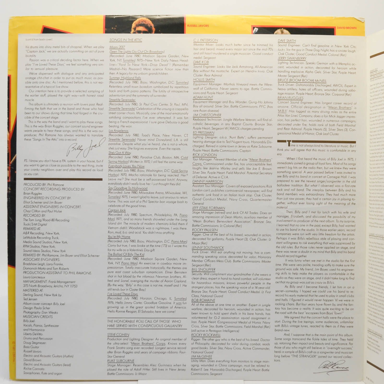 Billy Joel — Songs In The Attic, 1981