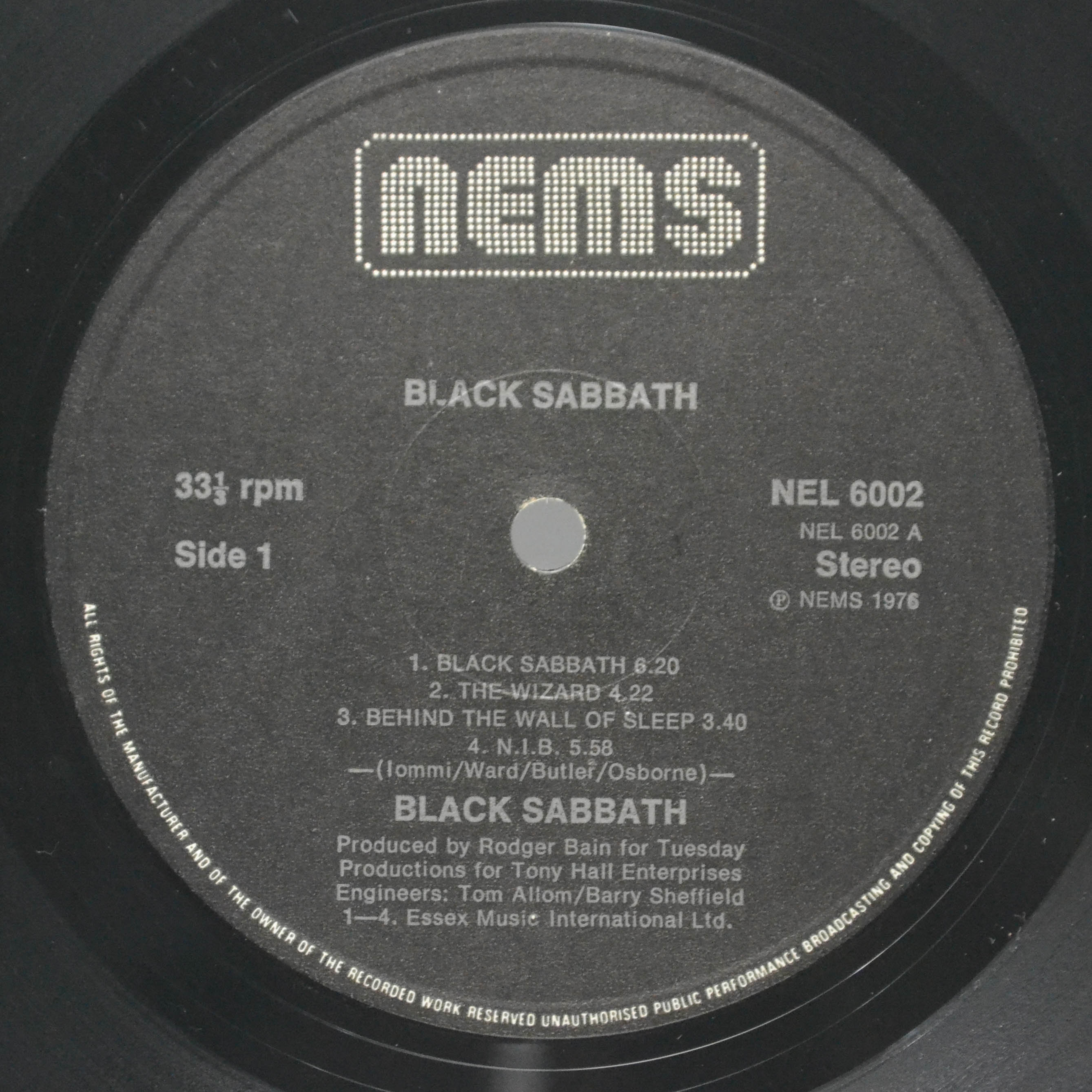Black Sabbath — Black Sabbath (UK), 1970
