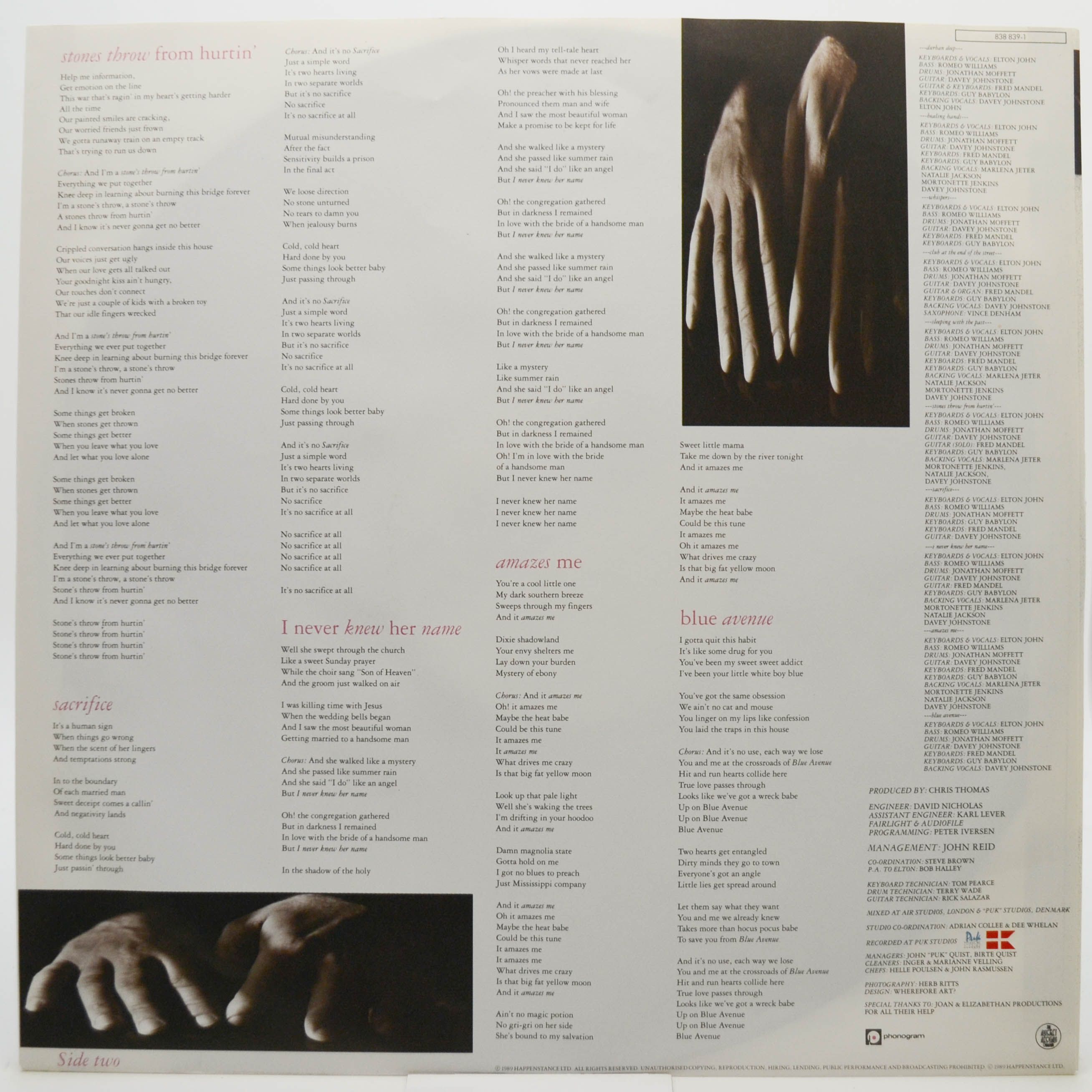 Elton John — Sleeping With The Past, 1989