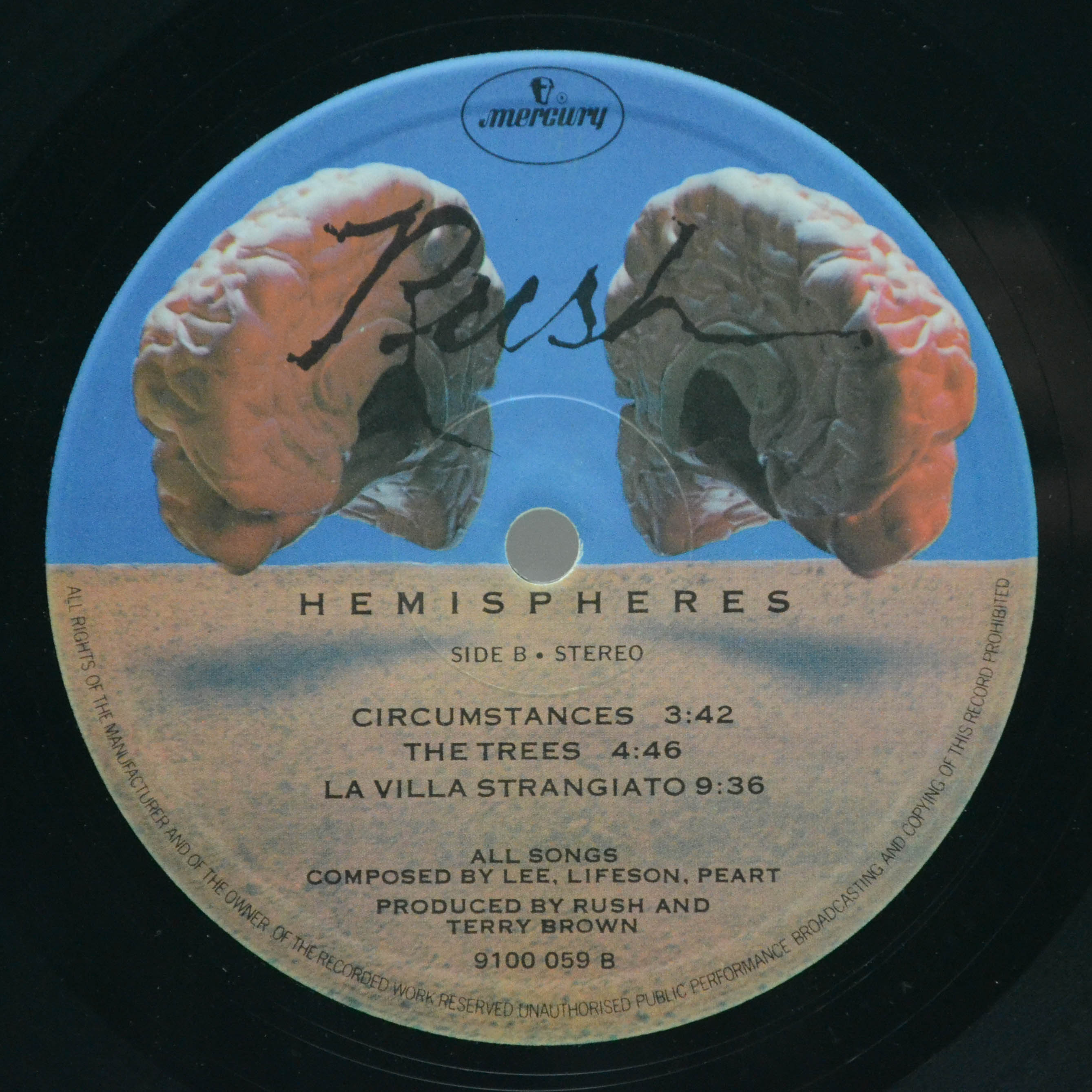 Виниловая пластинка Rush — Hemispheres (UK), 1978