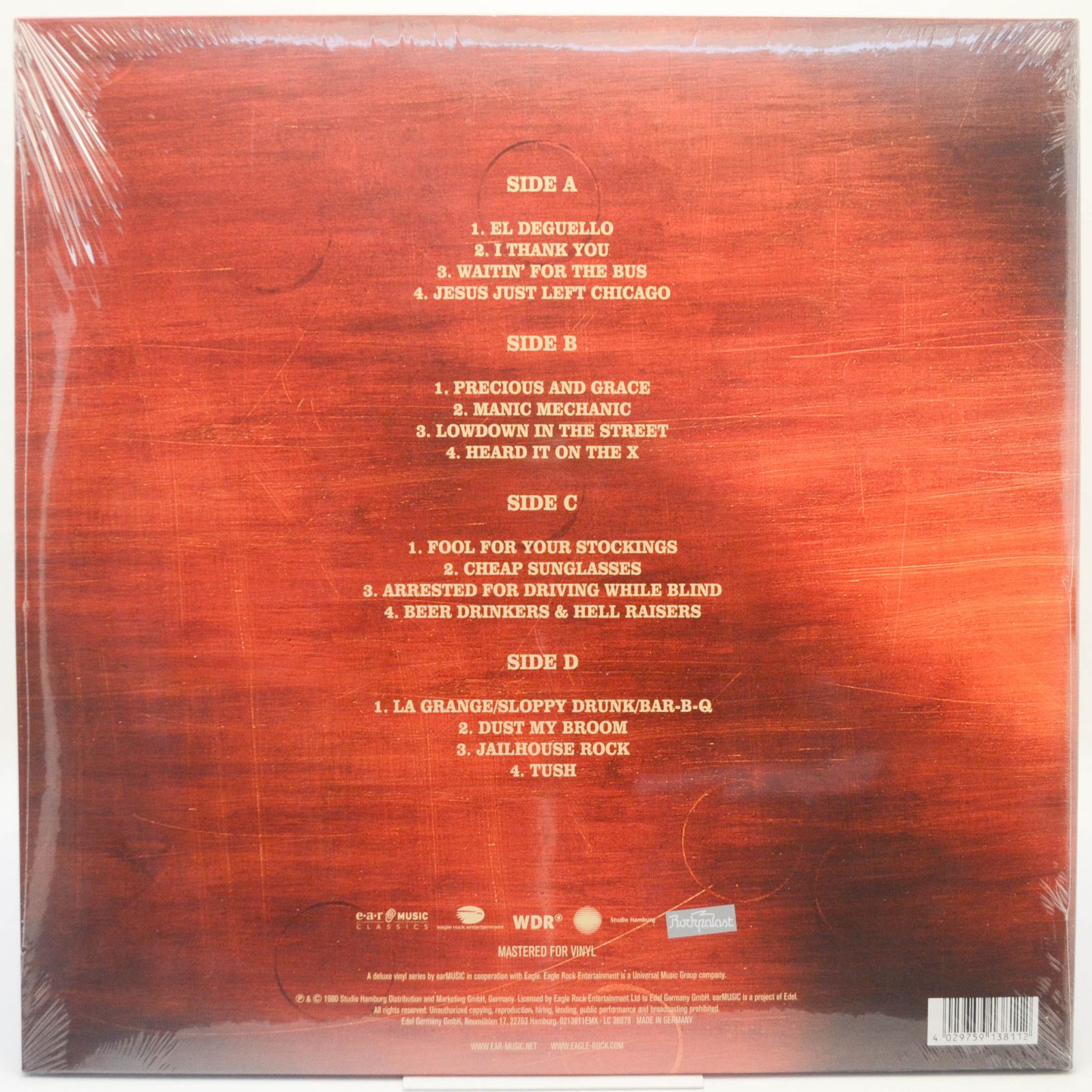 ZZ Top — Live In Germany 1980 (2LP), 2009