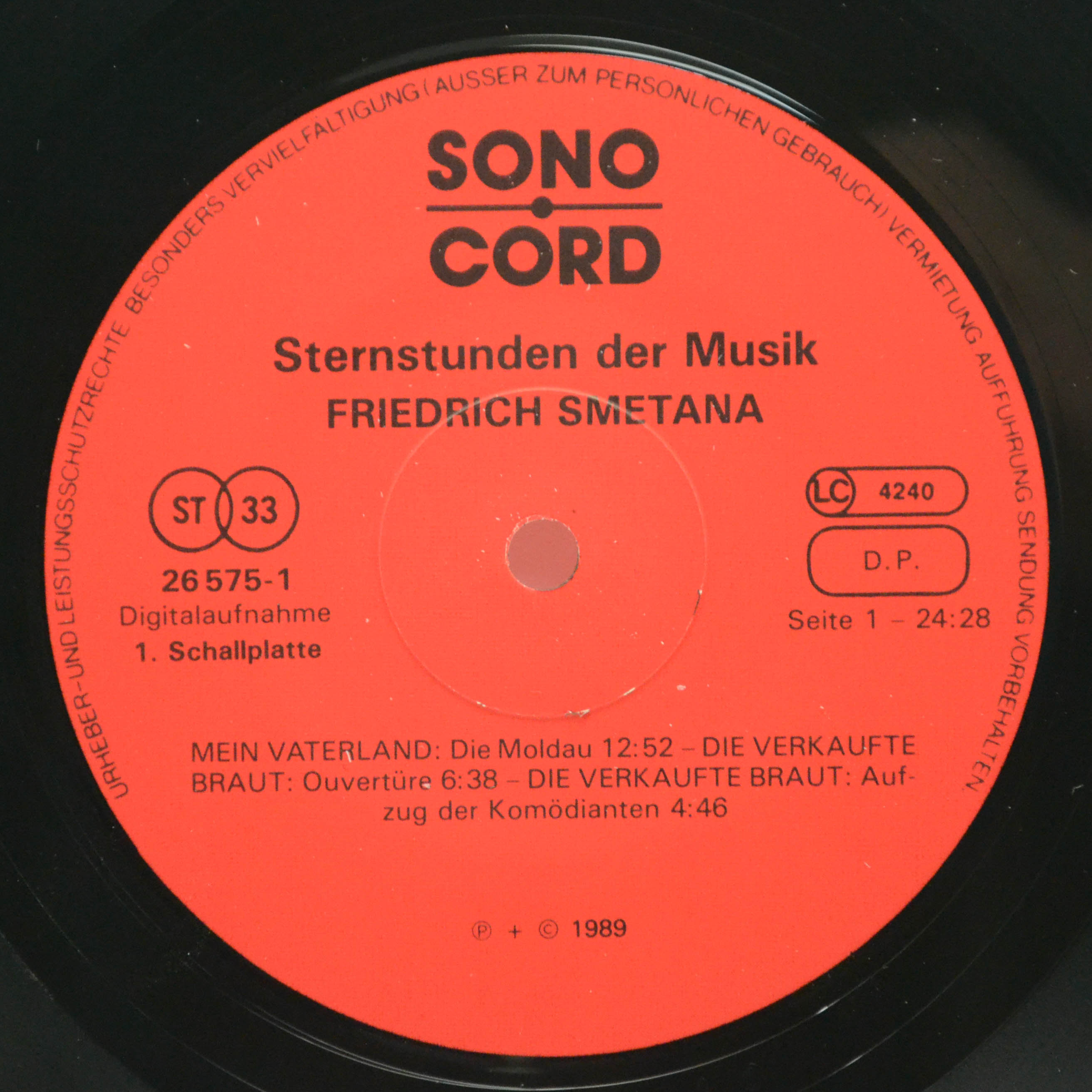 Виниловая пластинка Smetana — Sternstunden Der Musik (2LP), 1989