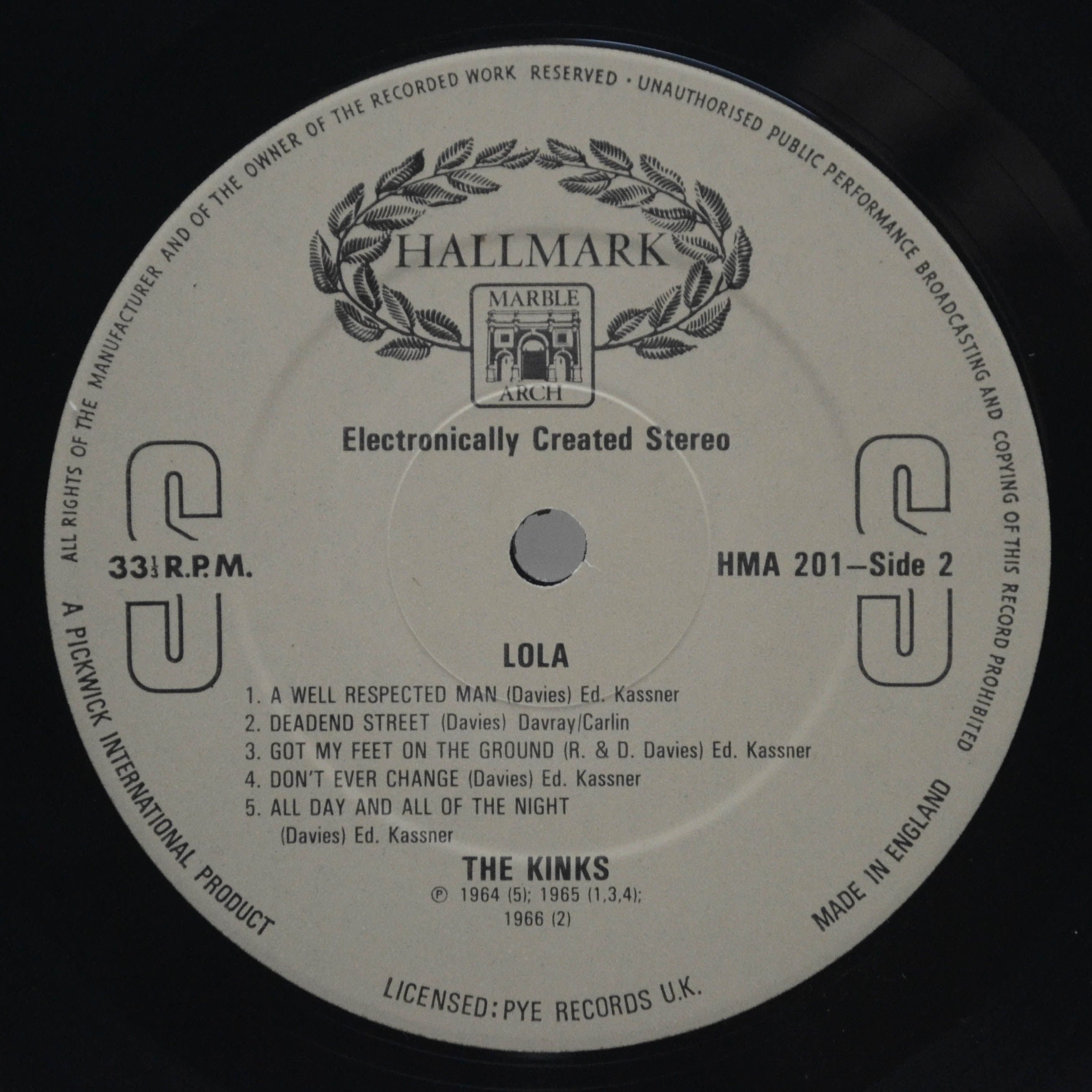 Kinks — Lola (1-st, UK), 1971