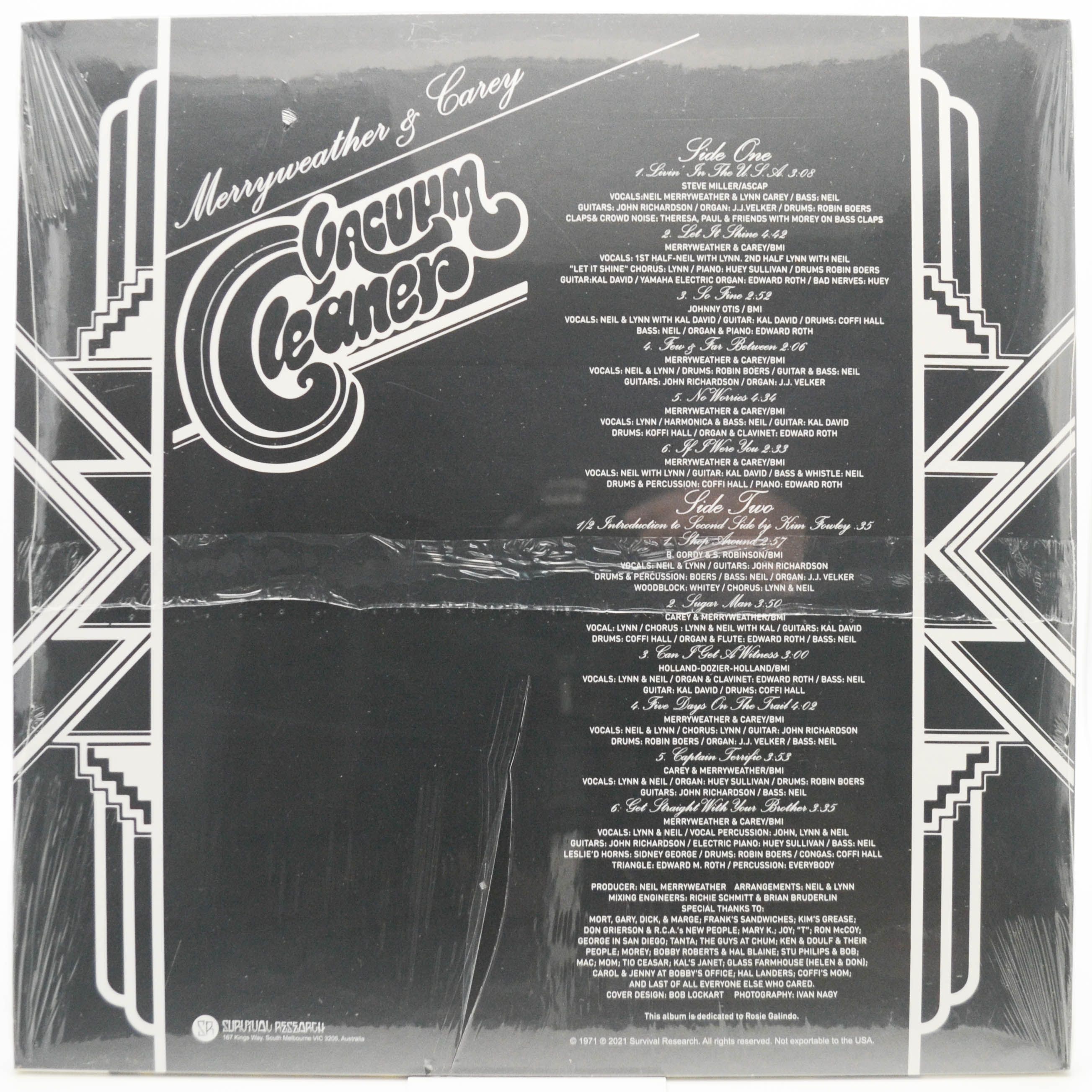 Виниловая пластинка Merryweather & Carey — Vacuum Cleaner, 1971
