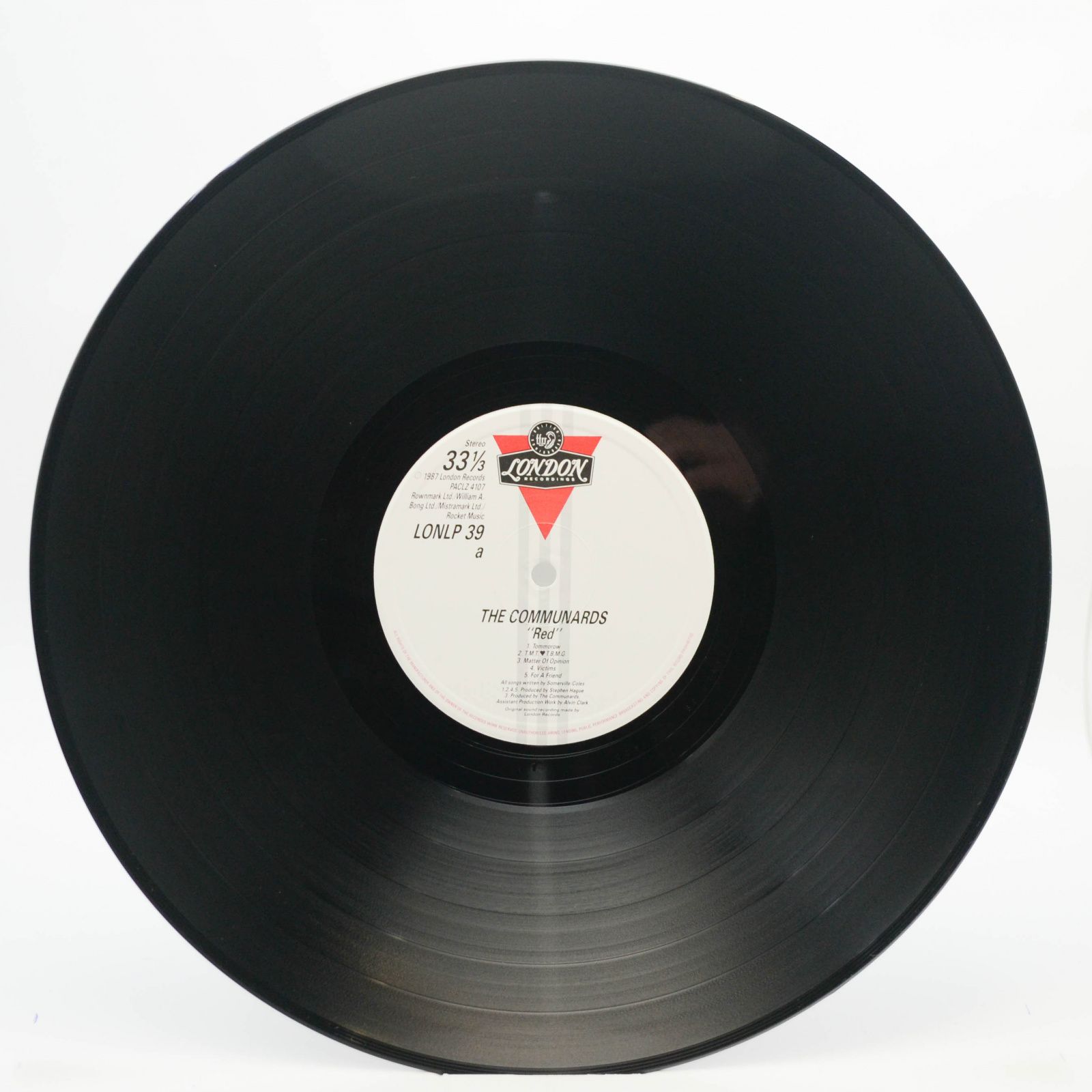 Виниловая пластинка Communards — Red (1-st, UK), 1987