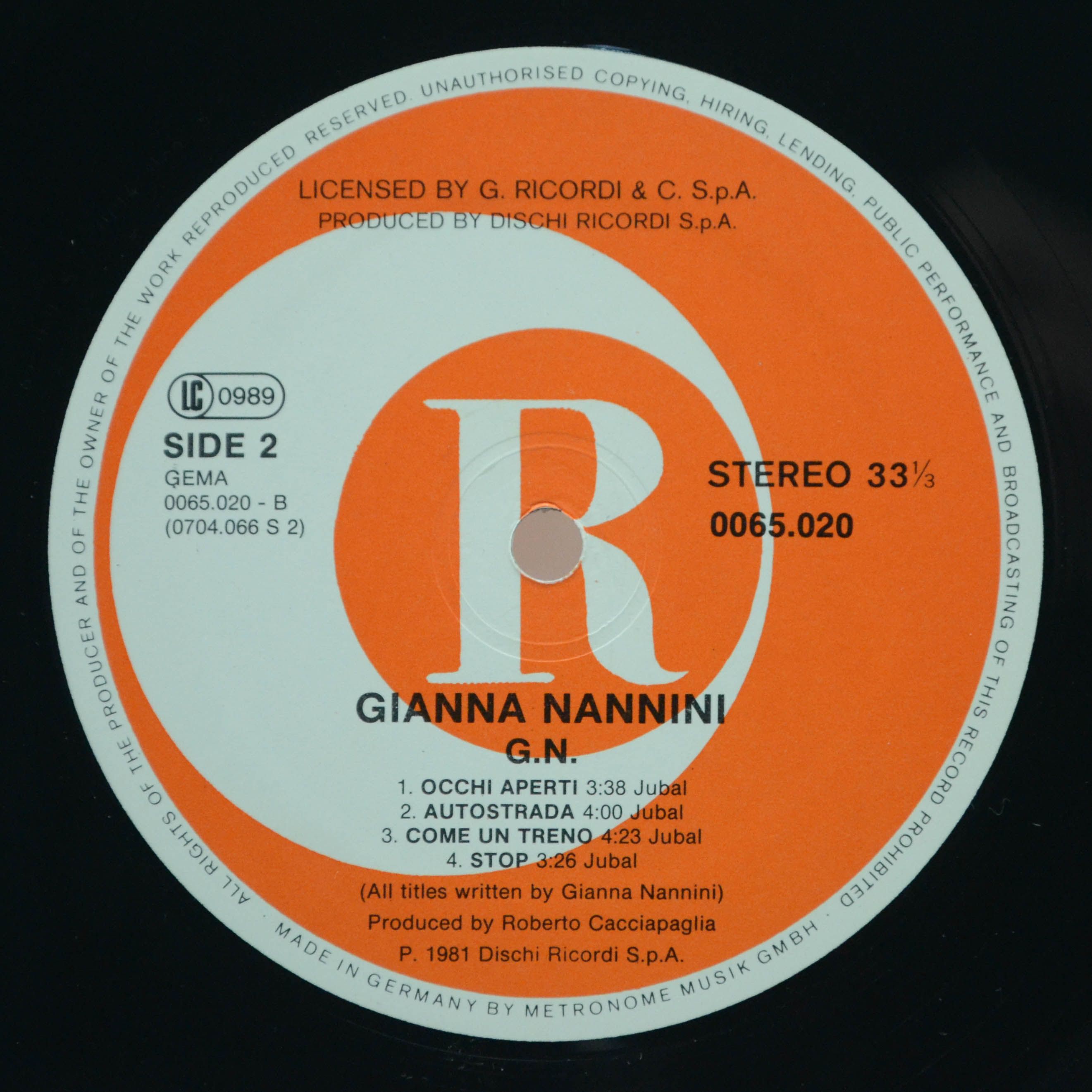 Gianna Nannini — G.N., 1981