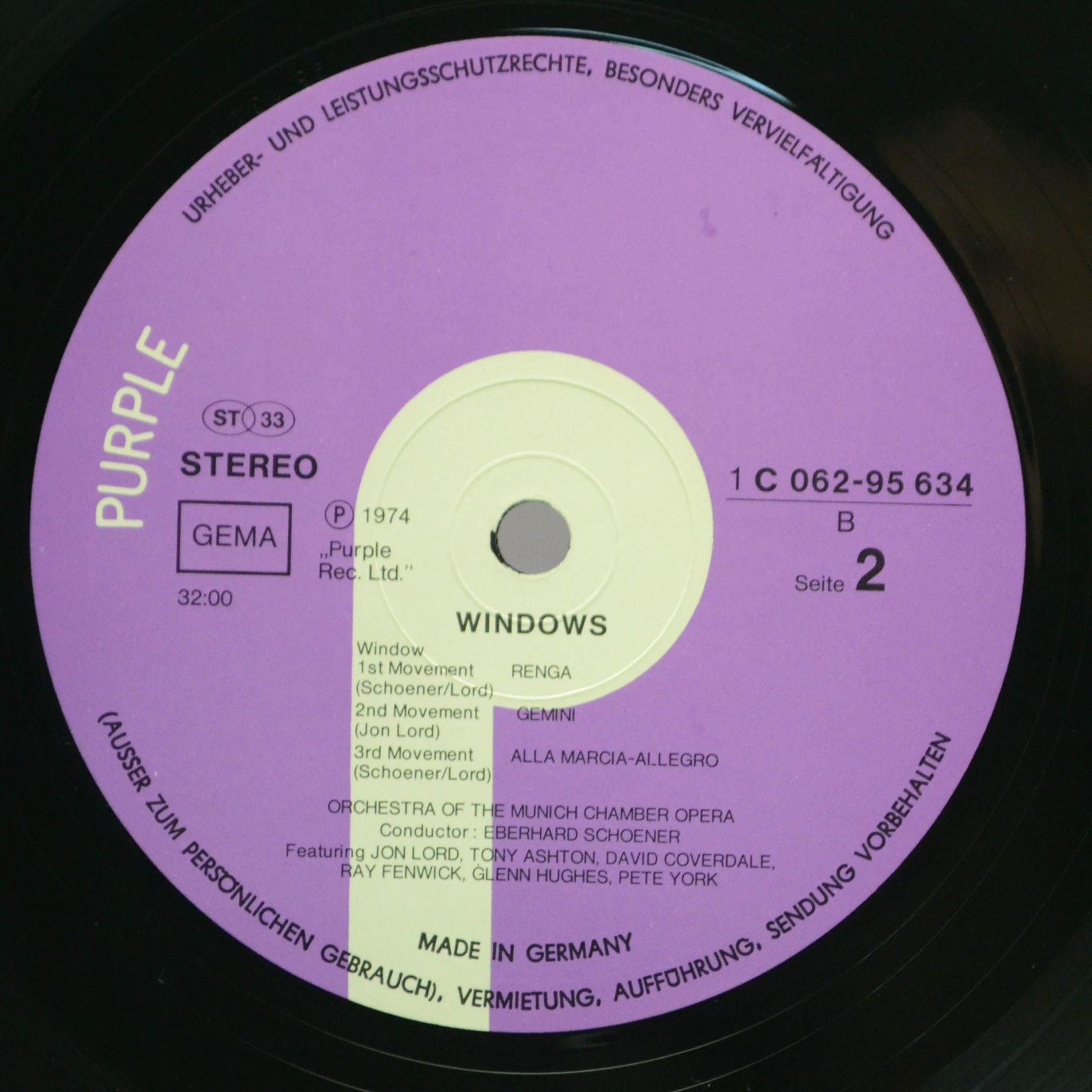 Виниловая пластинка Jon Lord — Windows, 1974