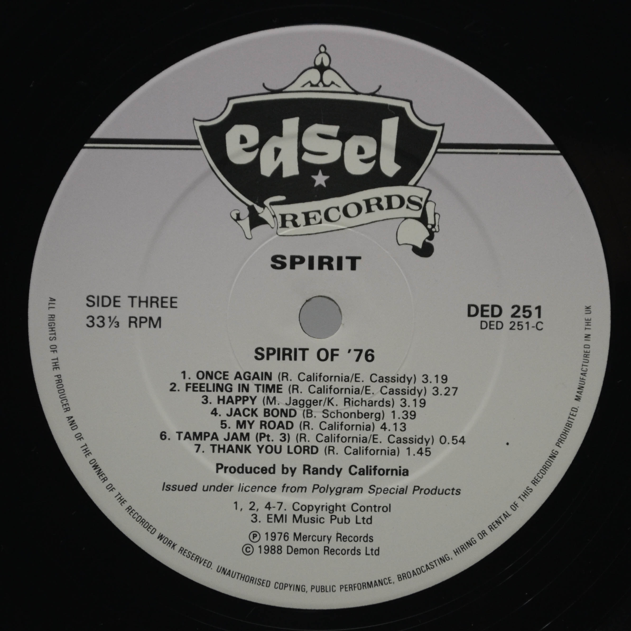 Spirit — Spirit Of '76 (2LP, UK), 1975