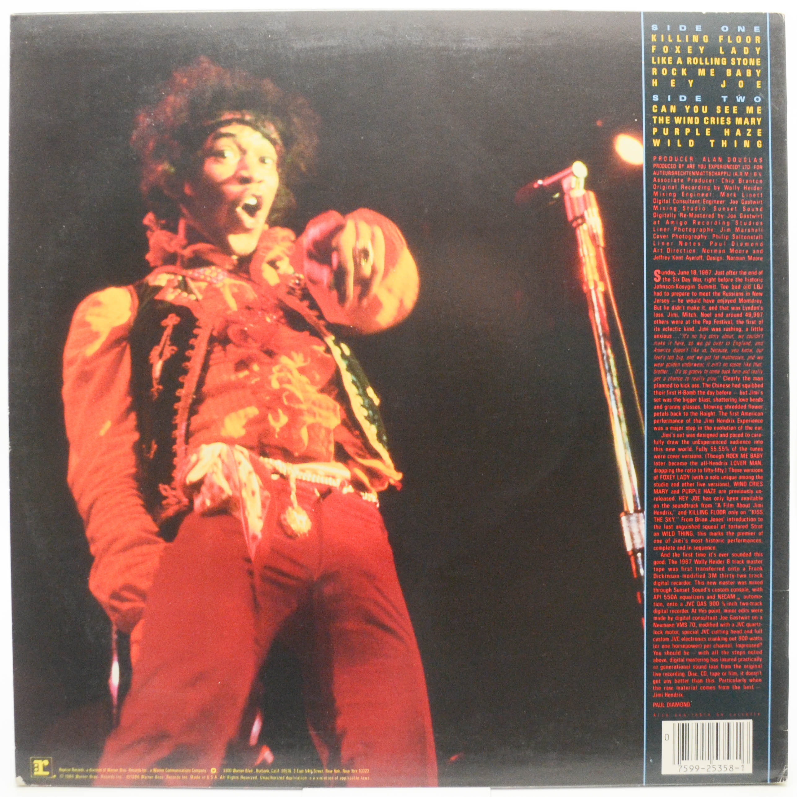 Jimi Hendrix — Jimi Plays Monterey (USA), 1986