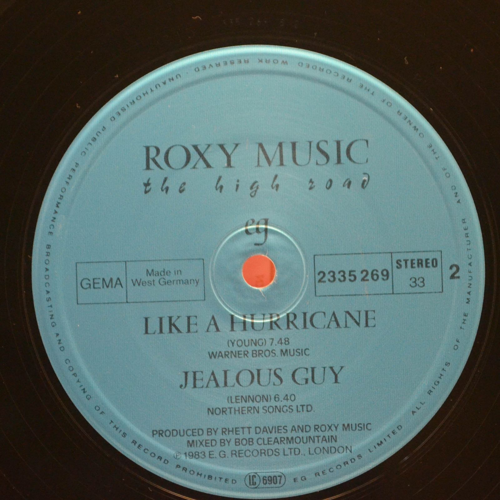 Виниловая пластинка Roxy Music — The High Road, 1983