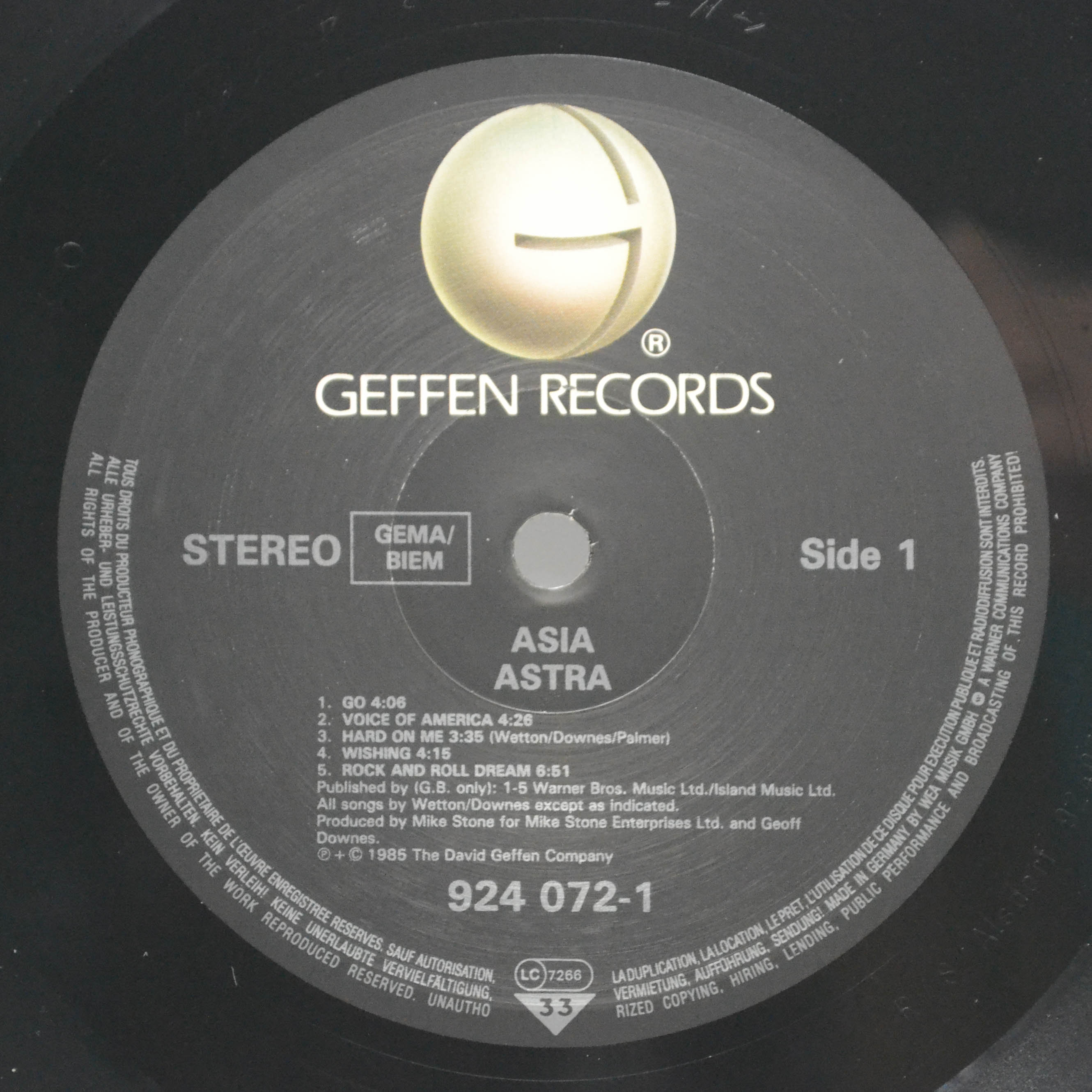 Asia — Astra, 1985