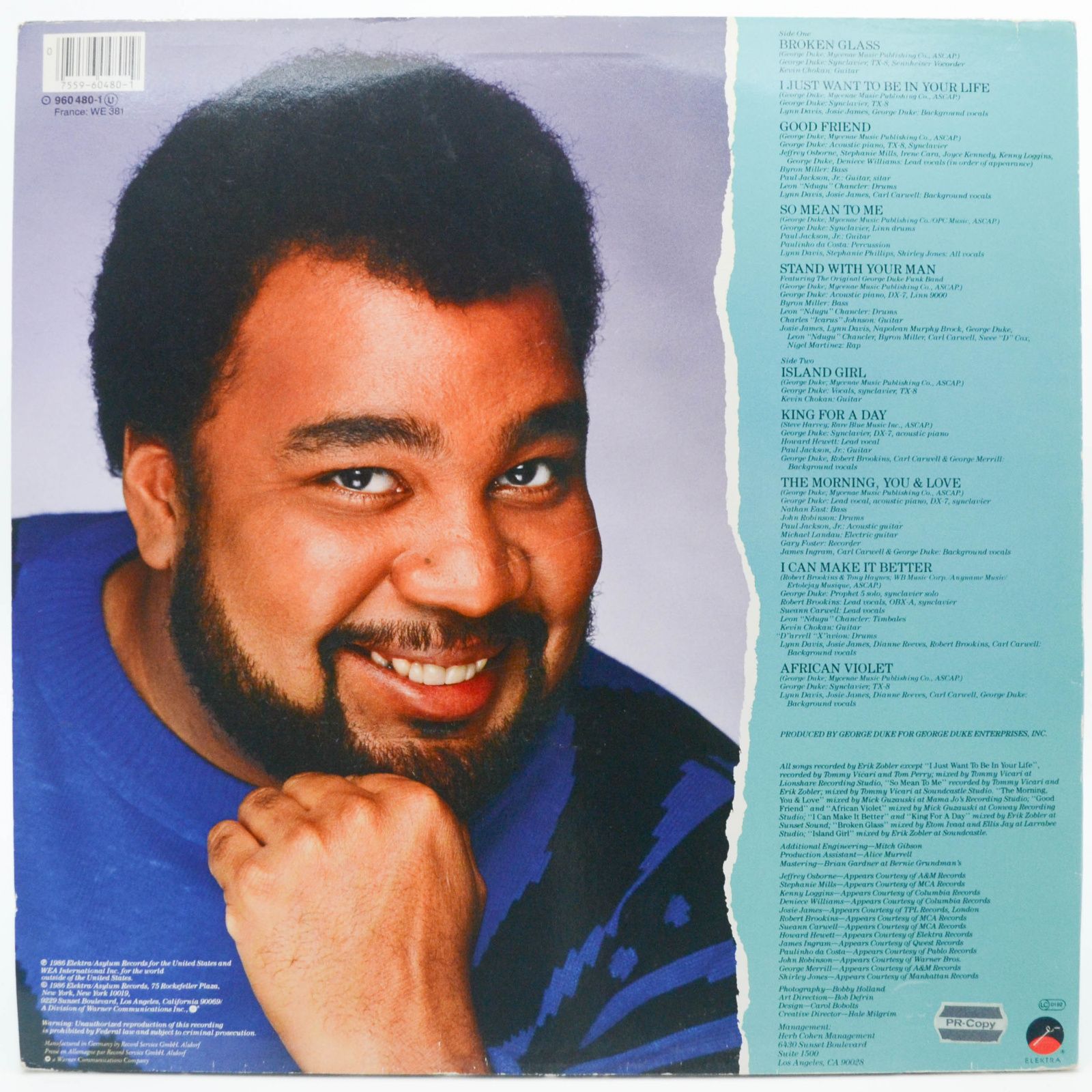 Виниловая пластинка George Duke — George Duke, 1986
