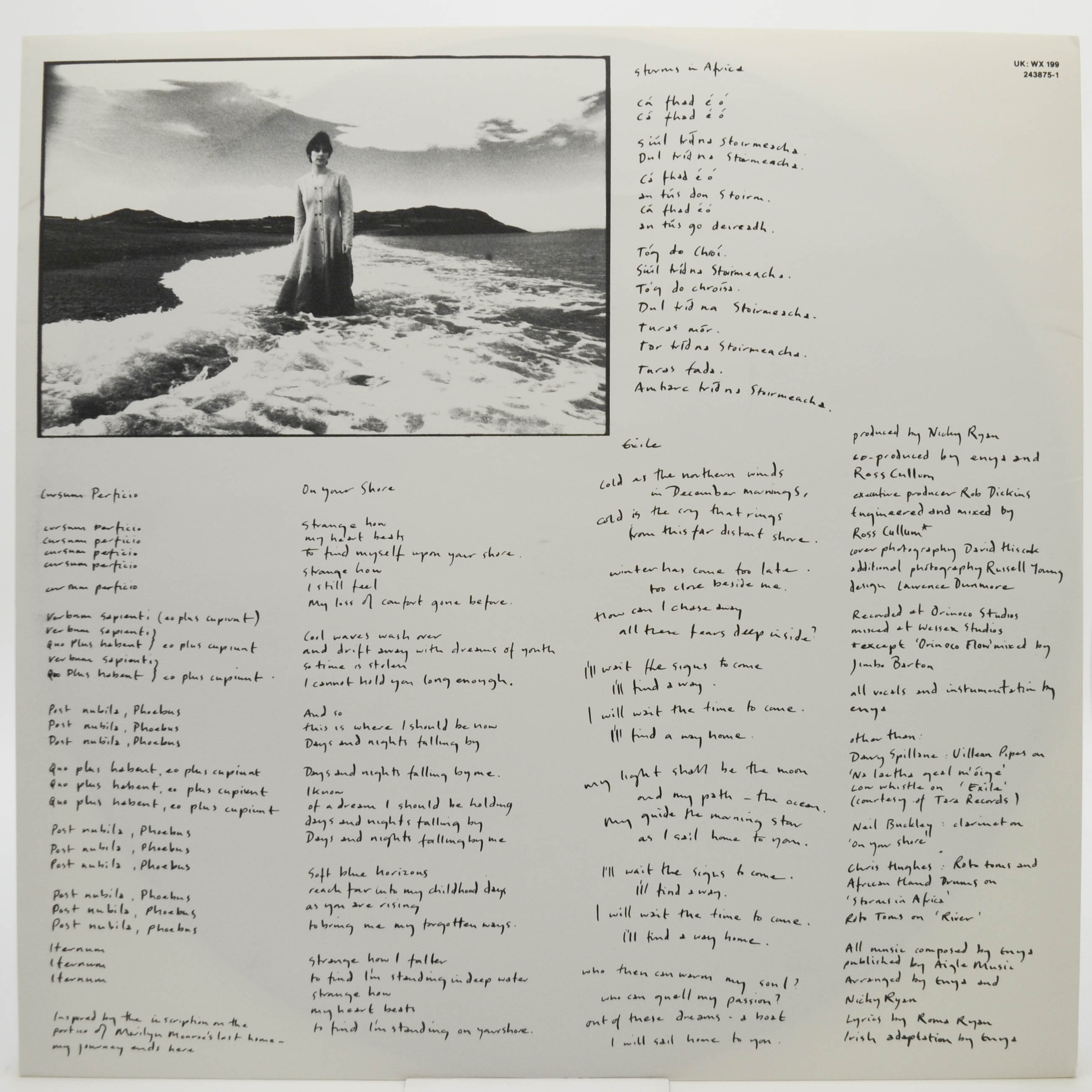 Виниловая пластинка Enya — Watermark, 1988