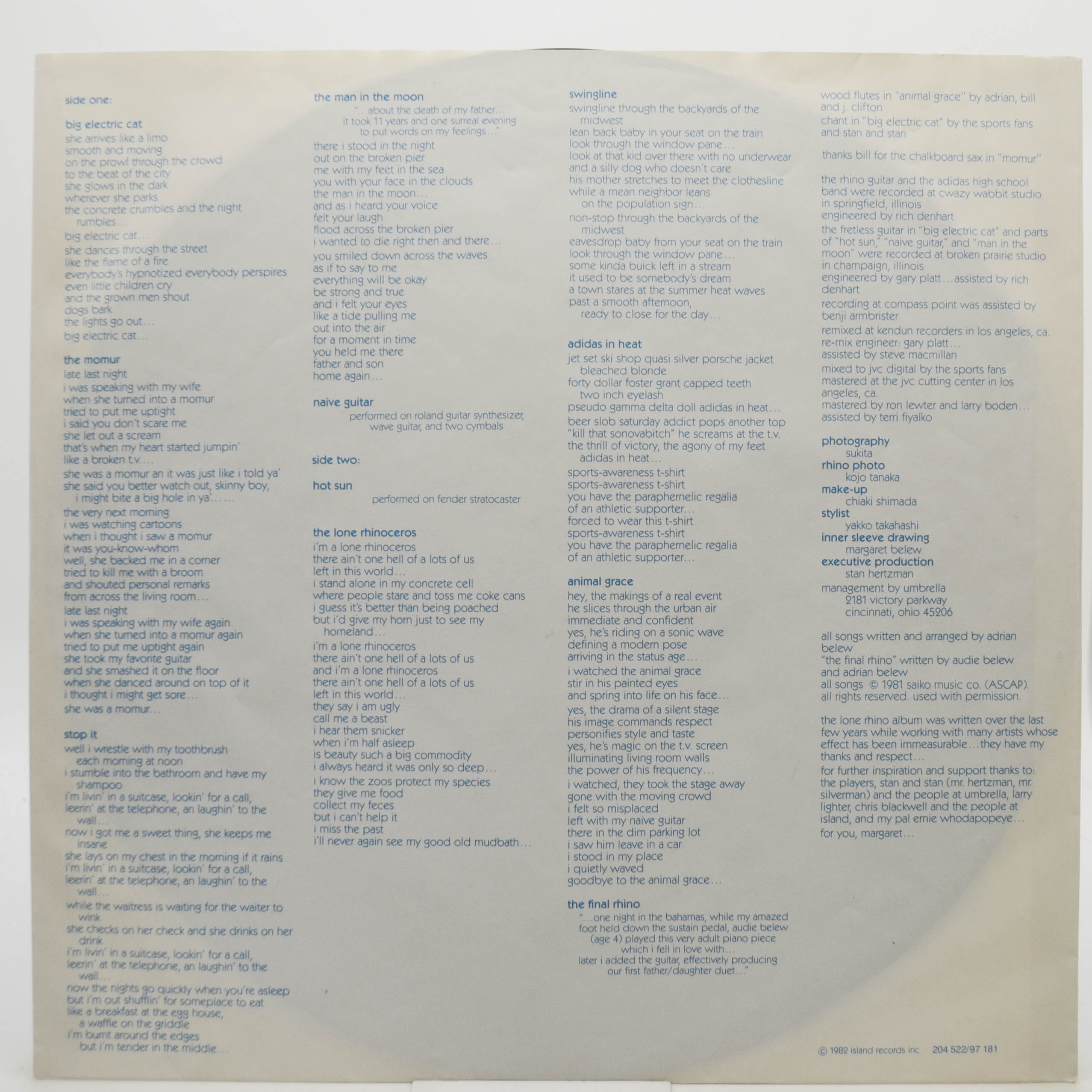 Adrian Belew — Lone Rhino, 1982