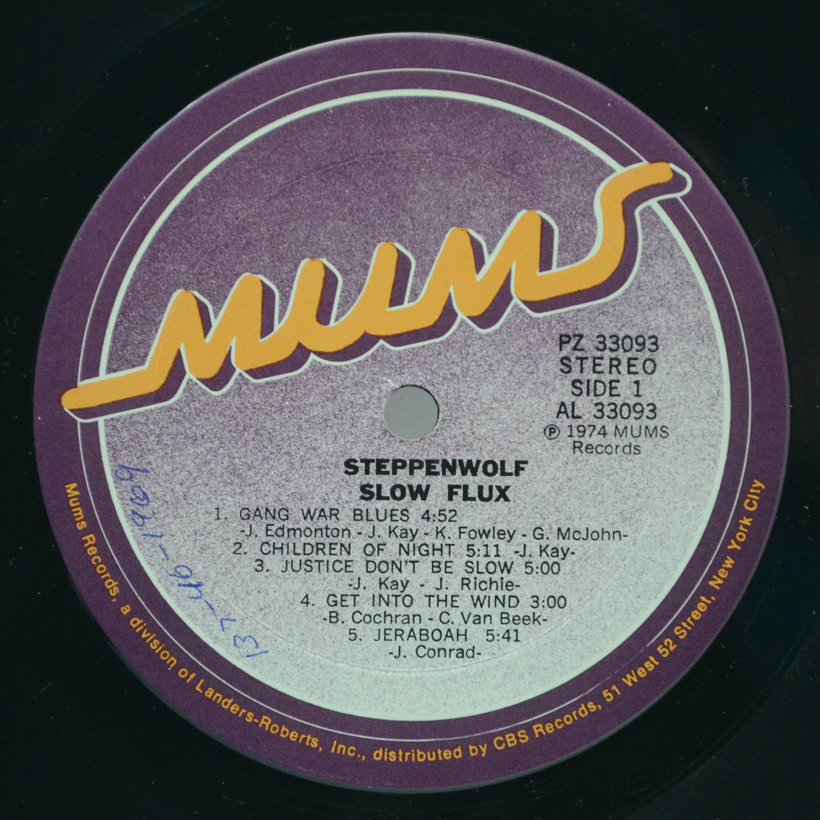 Виниловая пластинка Steppenwolf — Slow Flux (1-st, USA), 1974