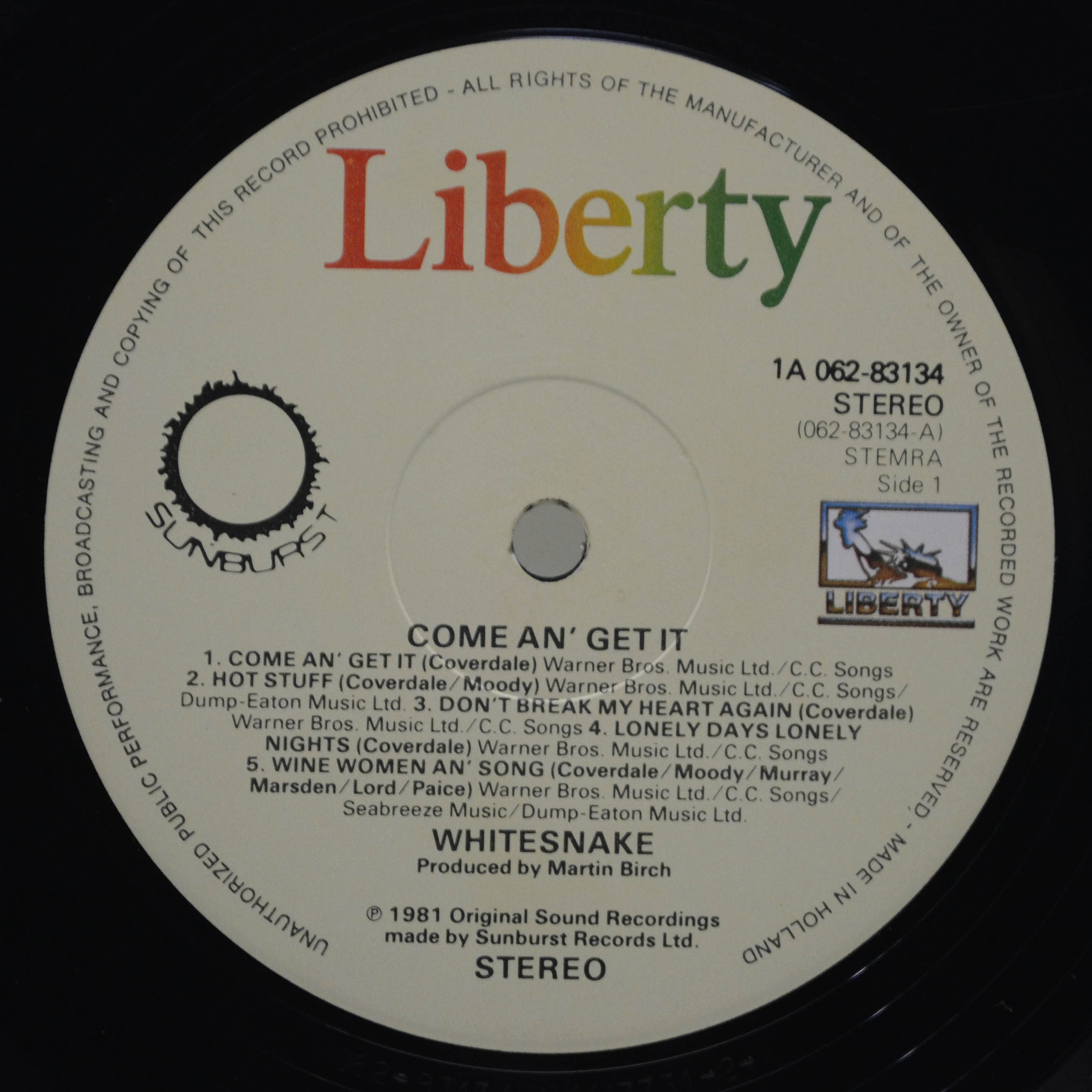 Whitesnake — Come An' Get It, 1981