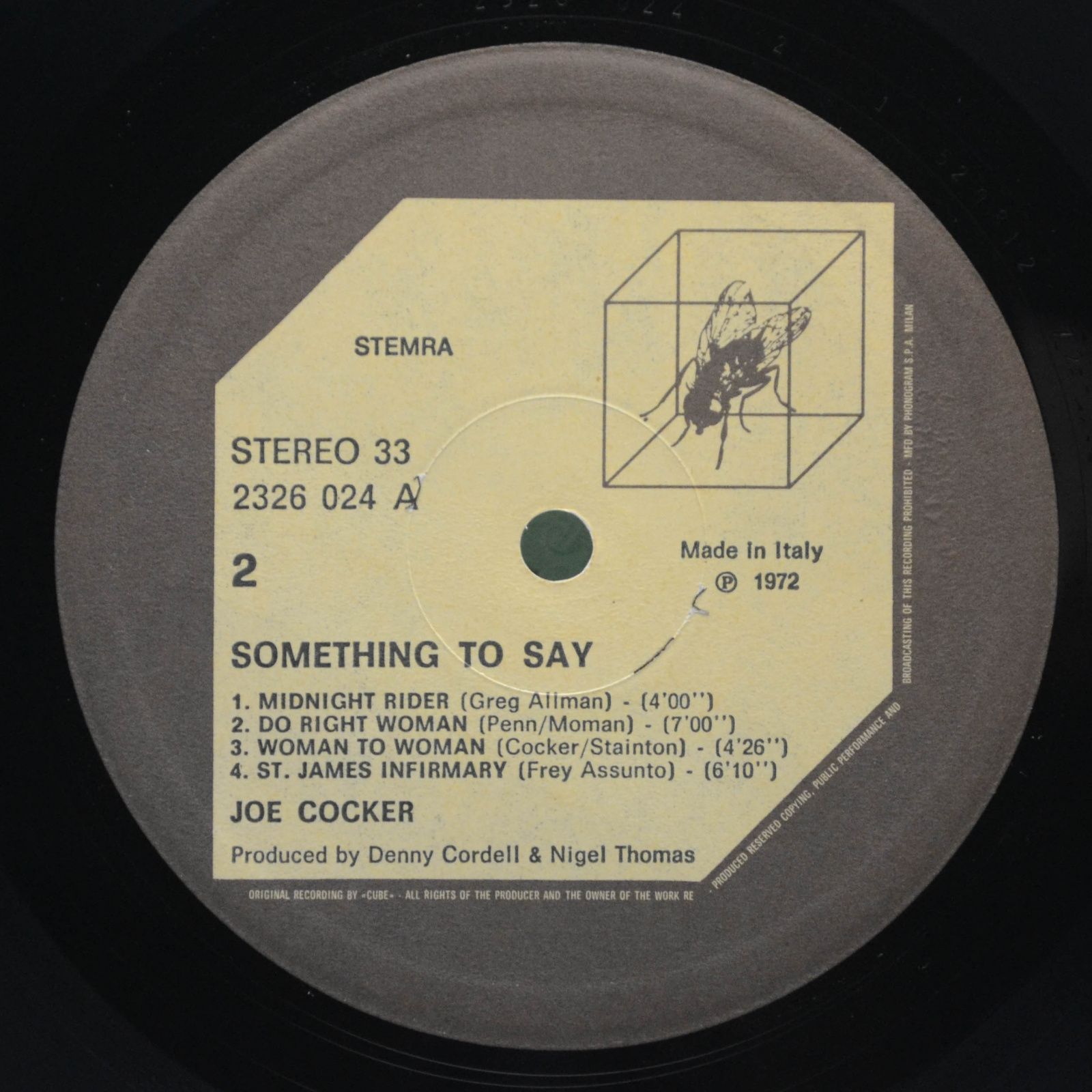 Joe Cocker — Something To Say, 1972