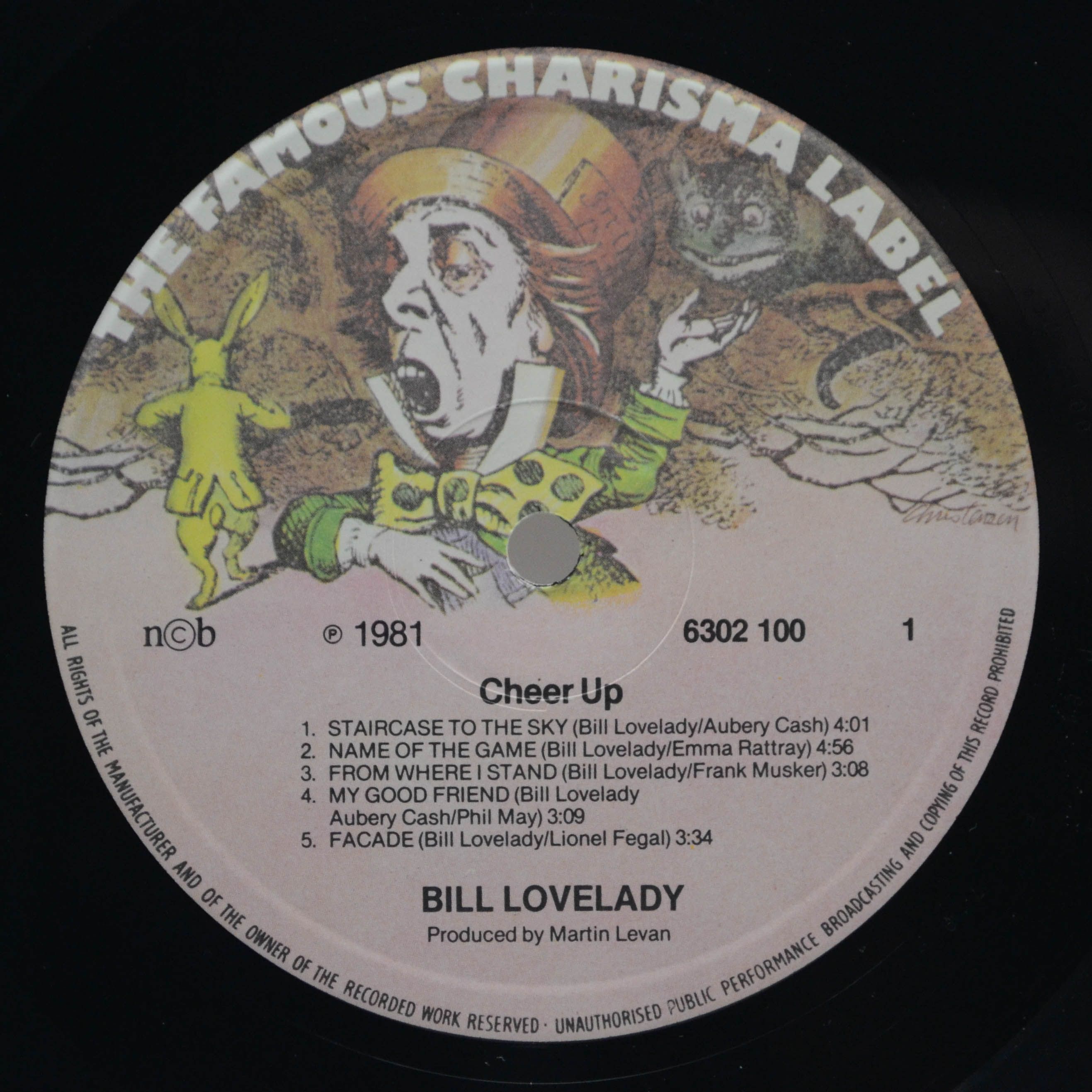 Виниловая пластинка Bill Lovelady — Cheer Up, 1981