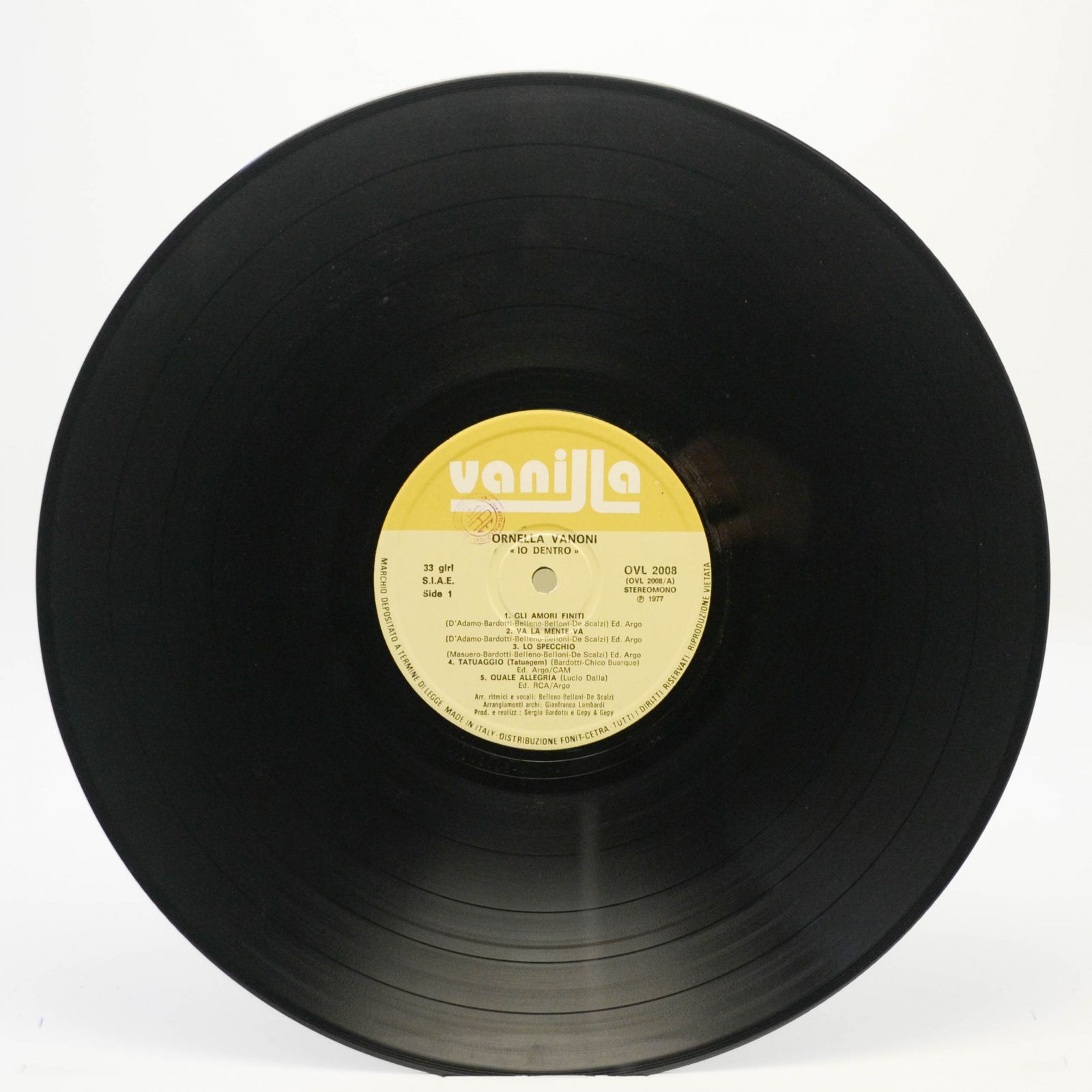 Виниловая пластинка Ornella Vanoni — Io Dentro (Italy), 1977