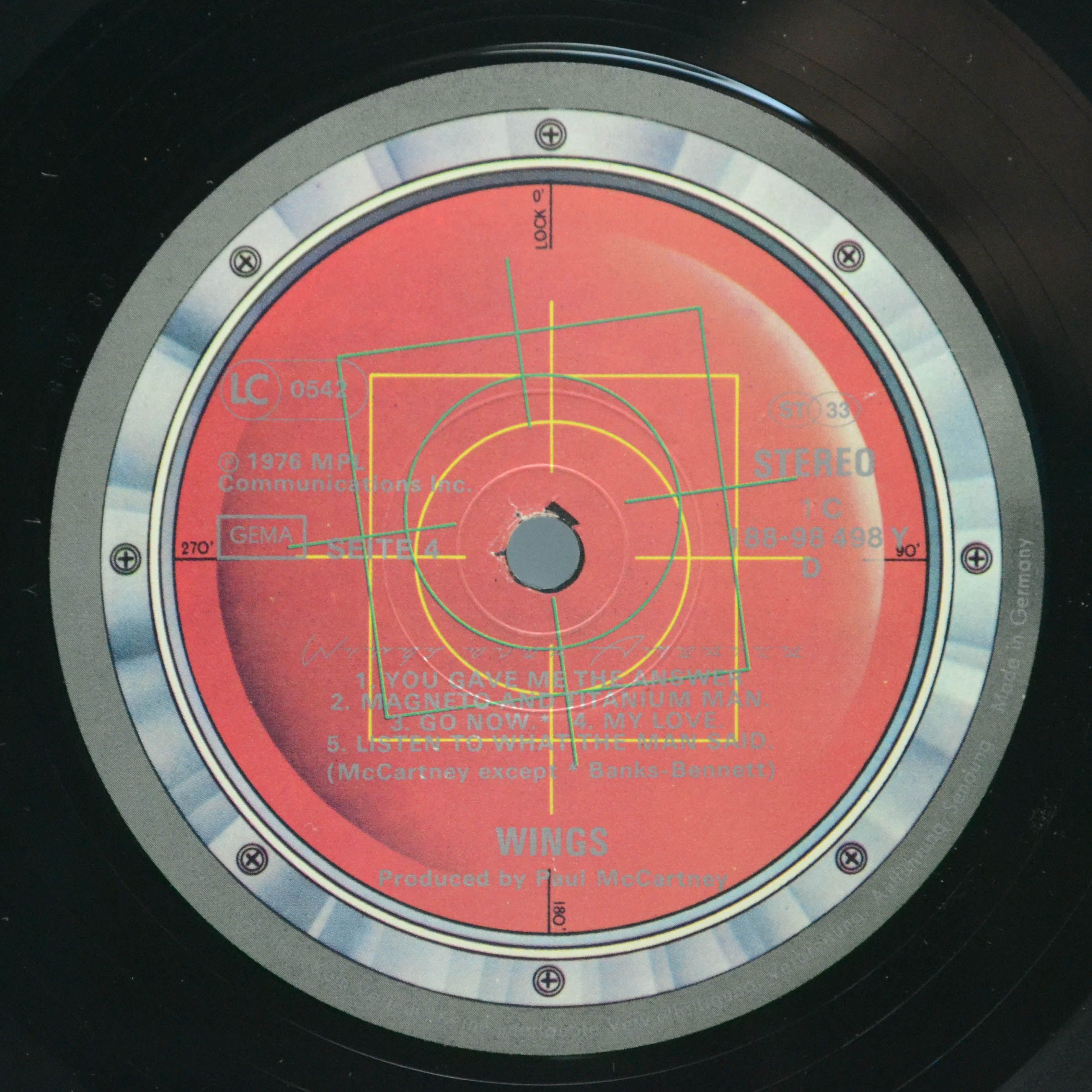 Wings — Wings Over America (3LP, poster), 1976