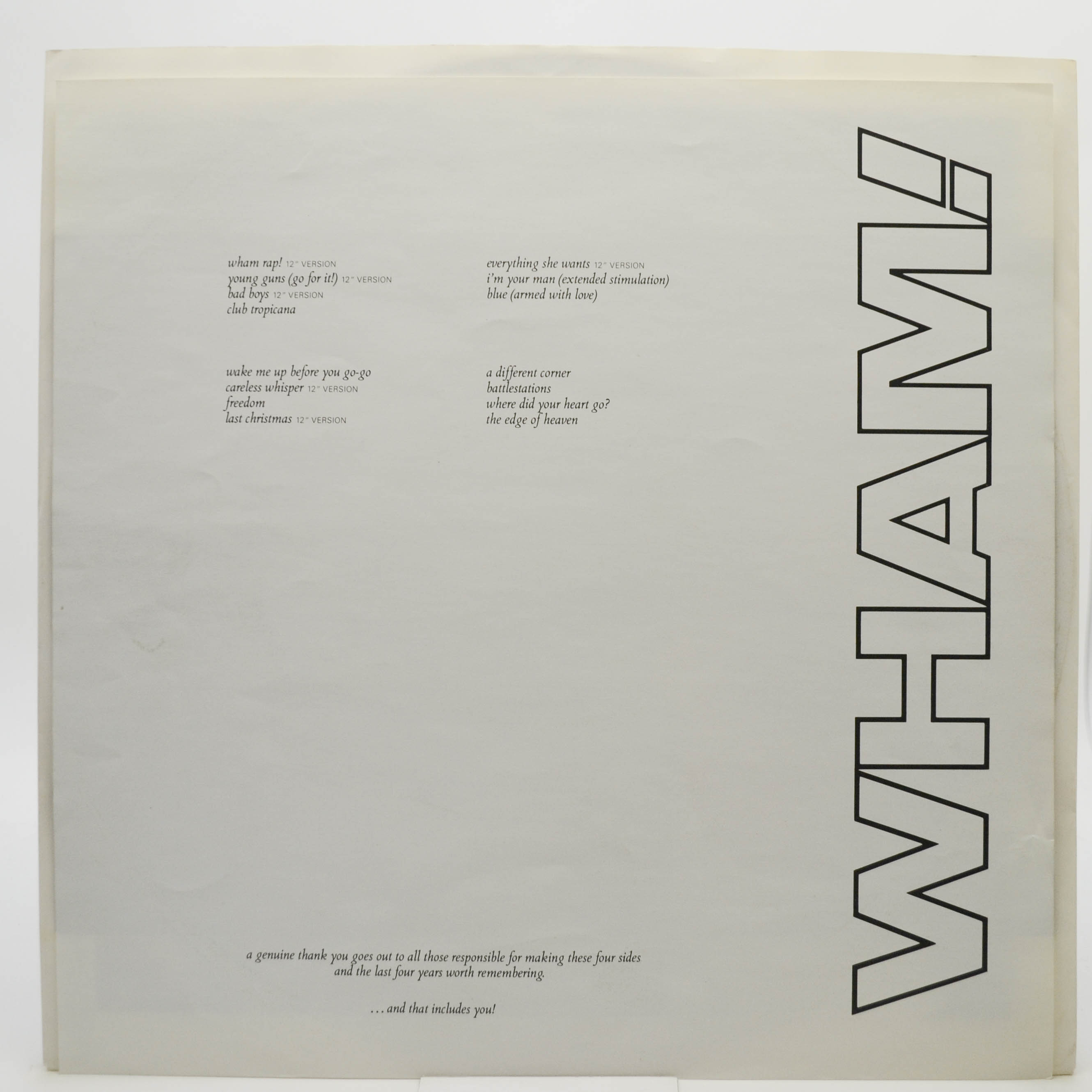 Виниловая пластинка Wham! — The Final (2LP), 1986