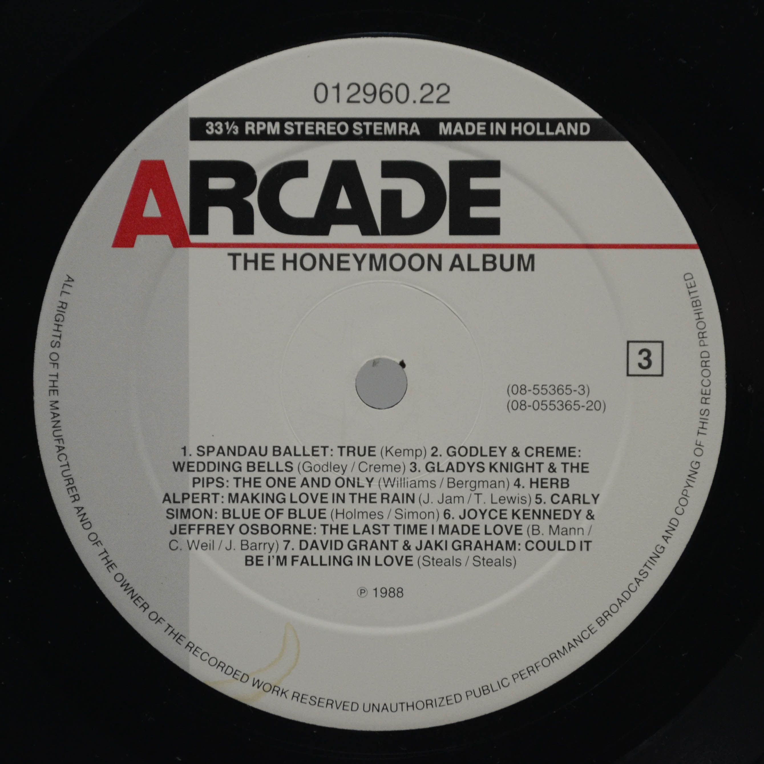 Various — The Honeymoon Album (2LP), 1988