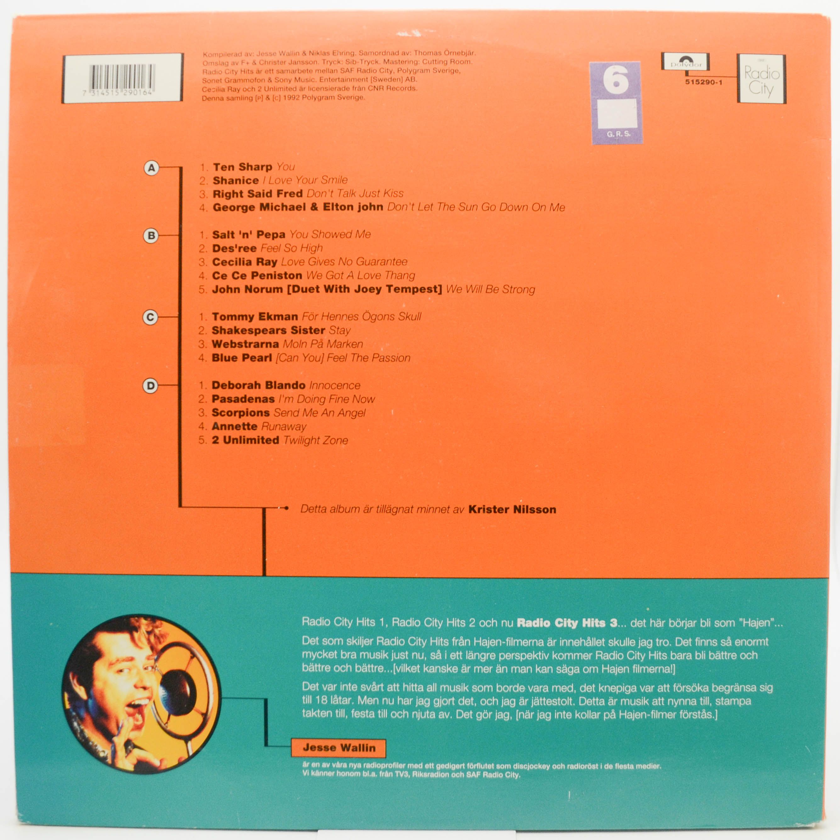Various — Radio City Hits 3 (2LP), 1992