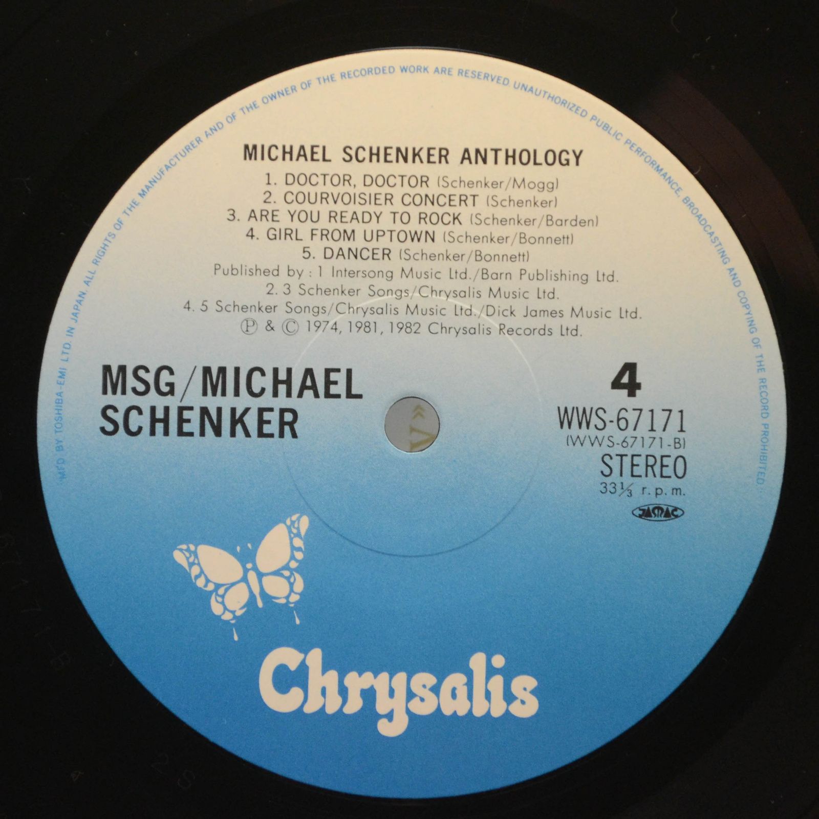 Виниловая пластинка Michael Schenker — Michael Schenker Anthology (2LP), 1983