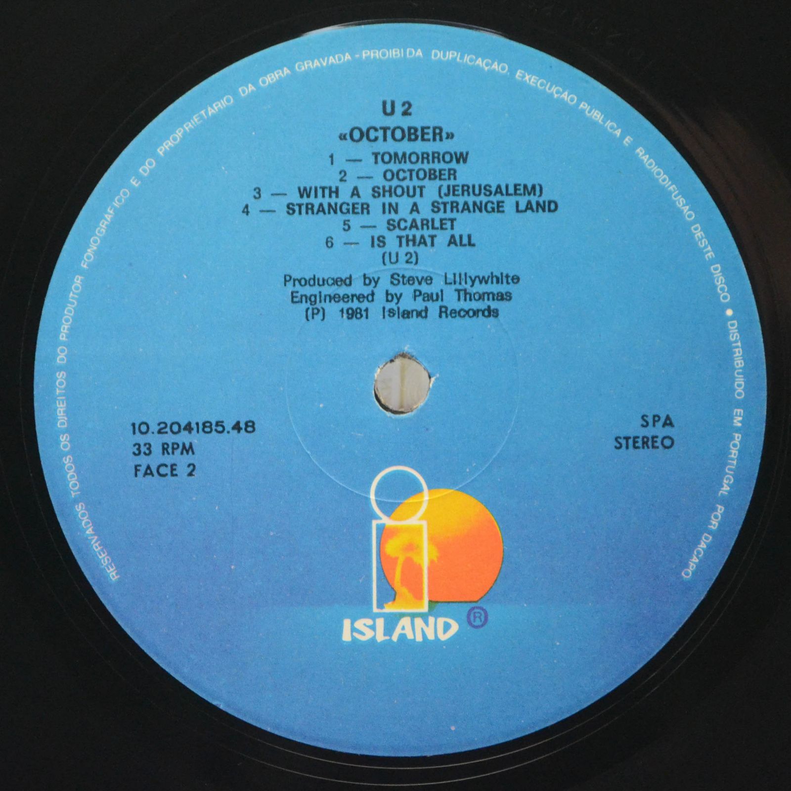 U2 — October, 1981