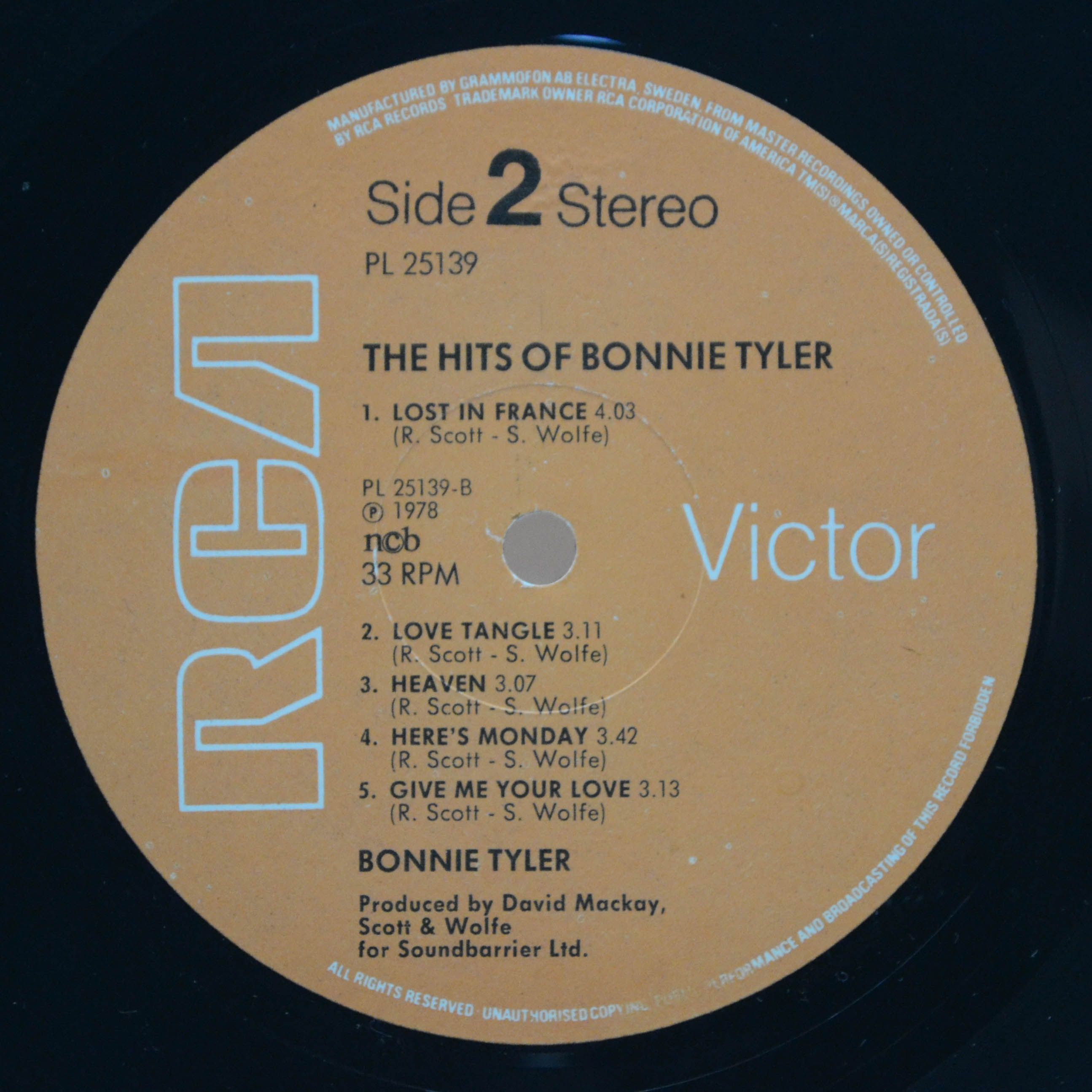 Виниловая пластинка Bonnie Tyler — The Hits Of Bonnie Tyler, 1978