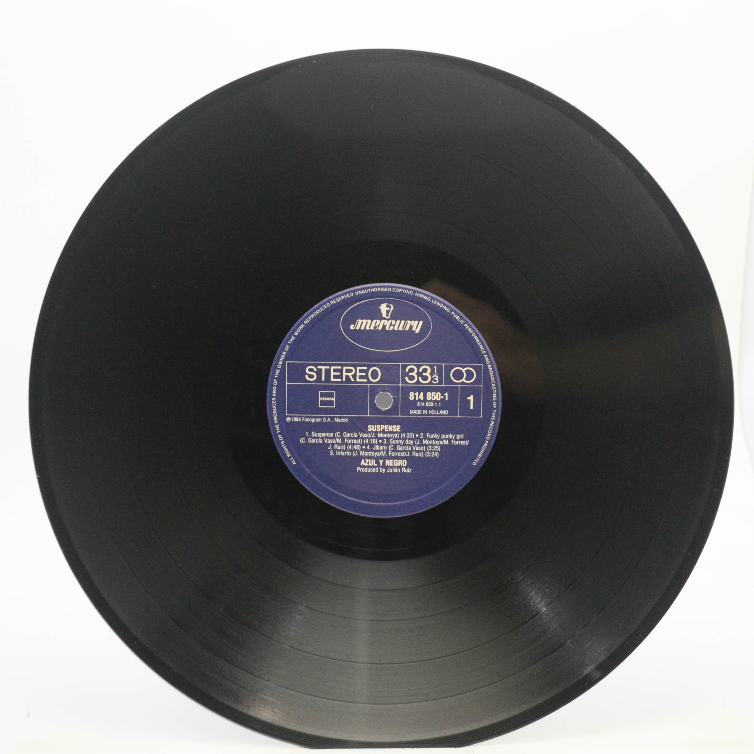 Виниловая пластинка Azul Y Negro — Suspense, 1984