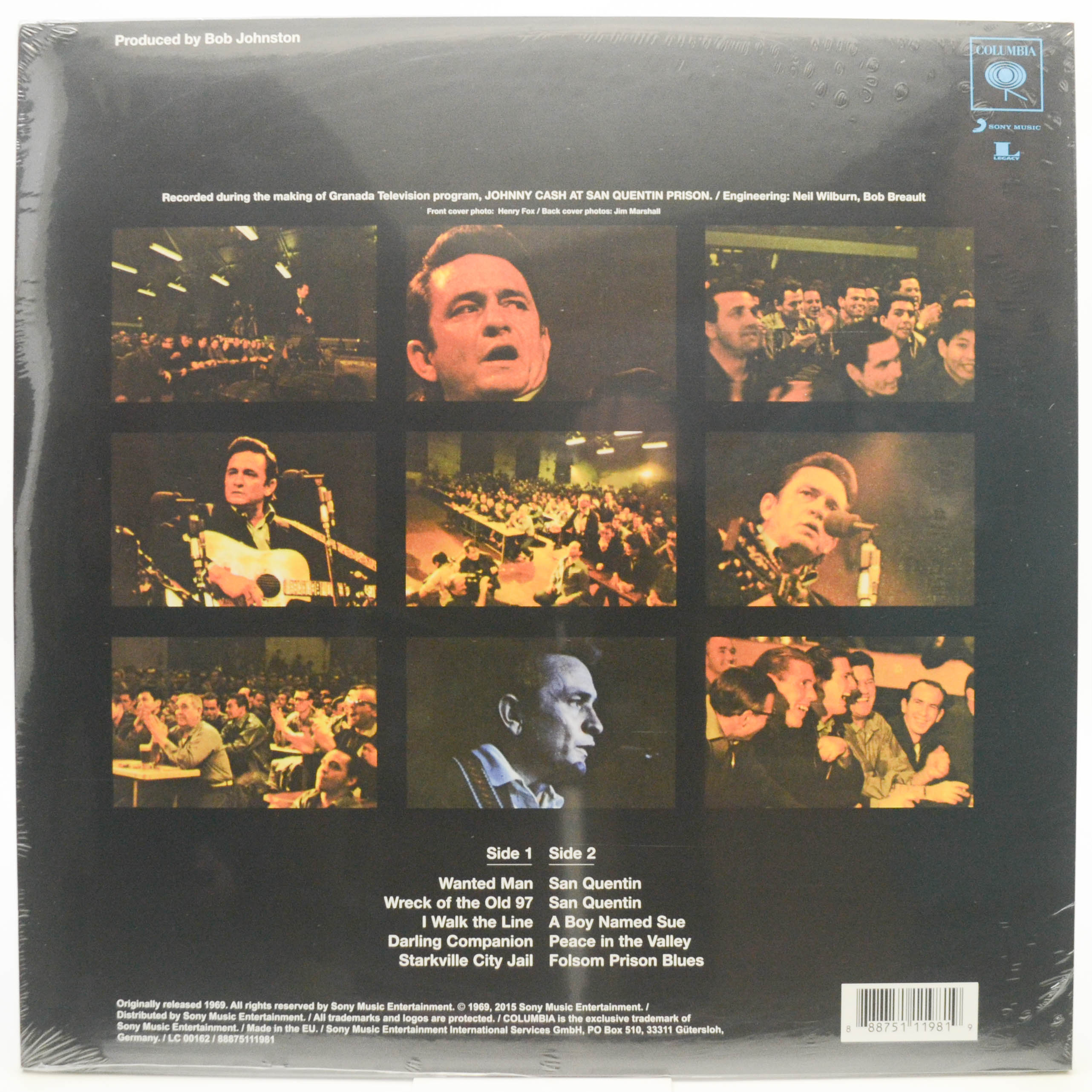 Виниловая пластинка Johnny Cash — Johnny Cash At San Quentin, 1969