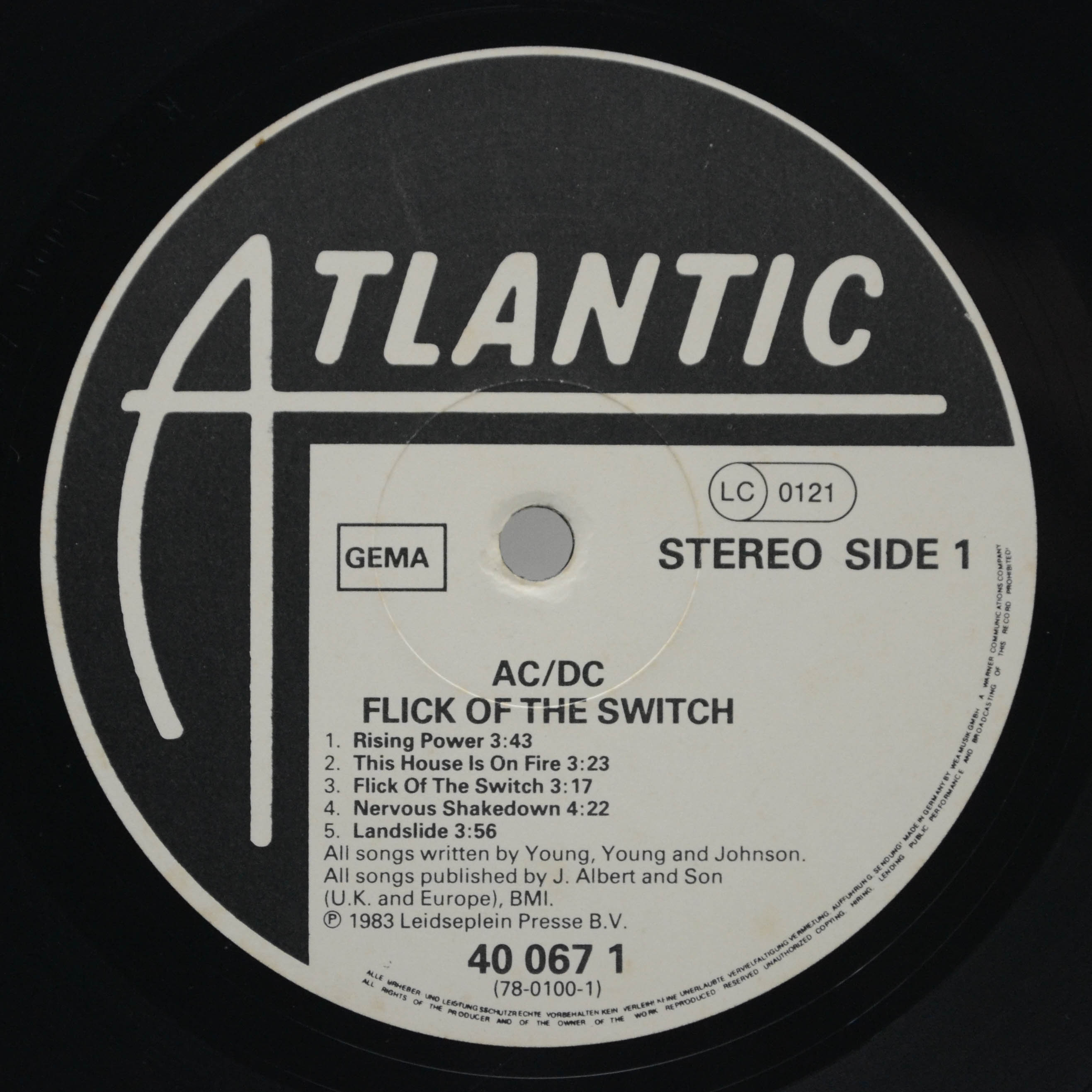 Виниловая пластинка AC/DC — Flick Of The Switch, 1983
