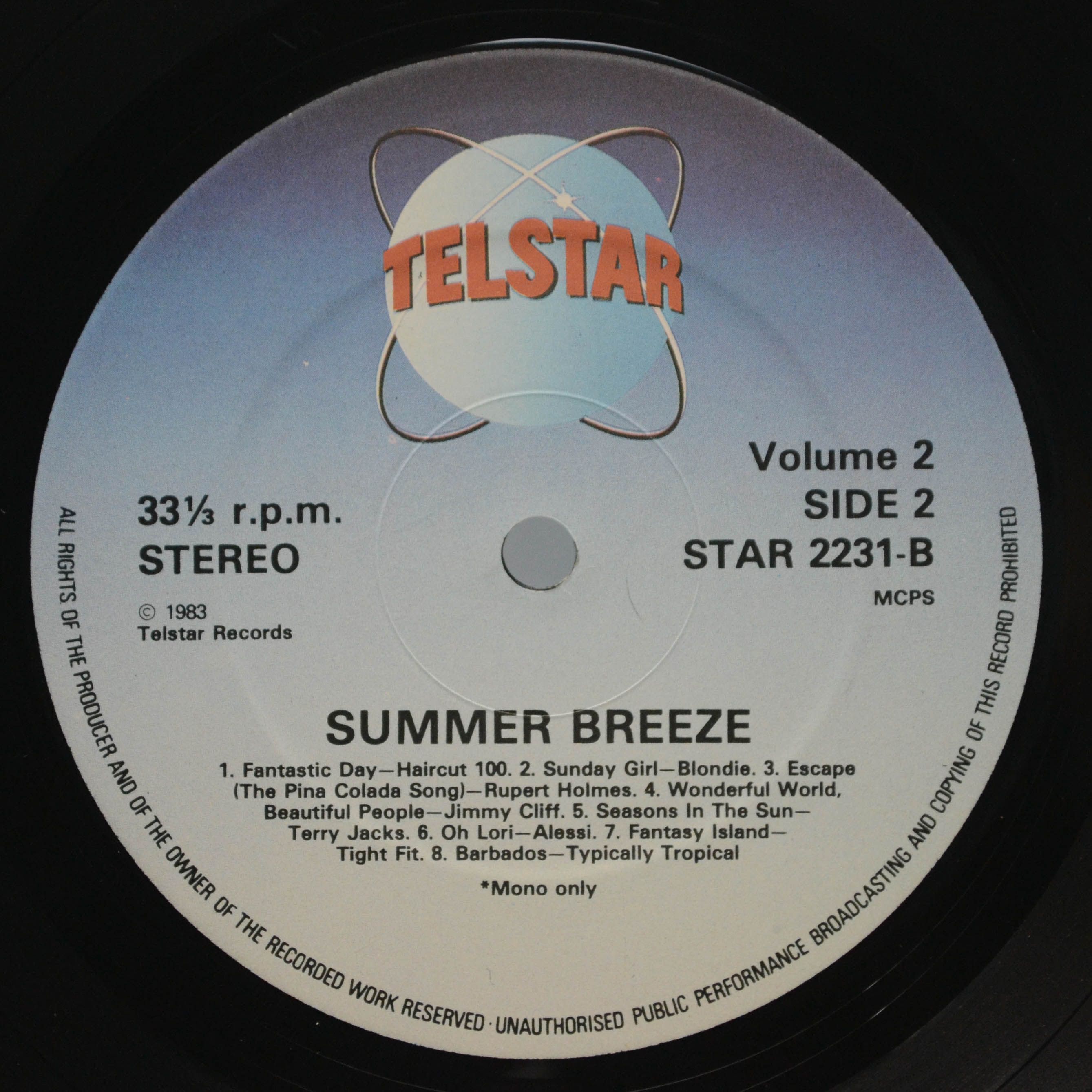 Various — Summer Breeze Vol. 1 (UK), 1983
