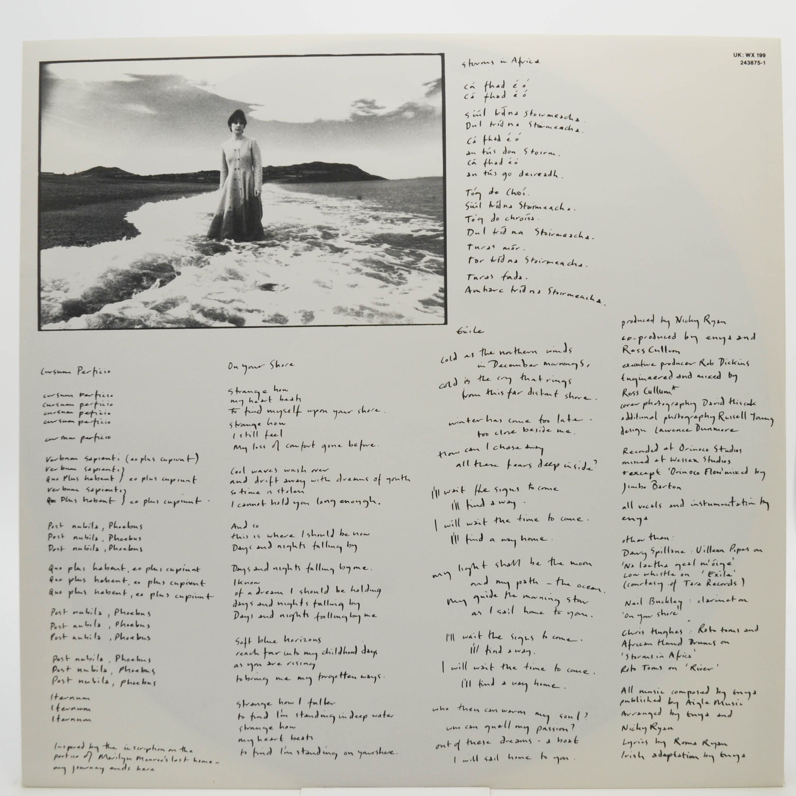 Виниловая пластинка Enya — Watermark, 1988