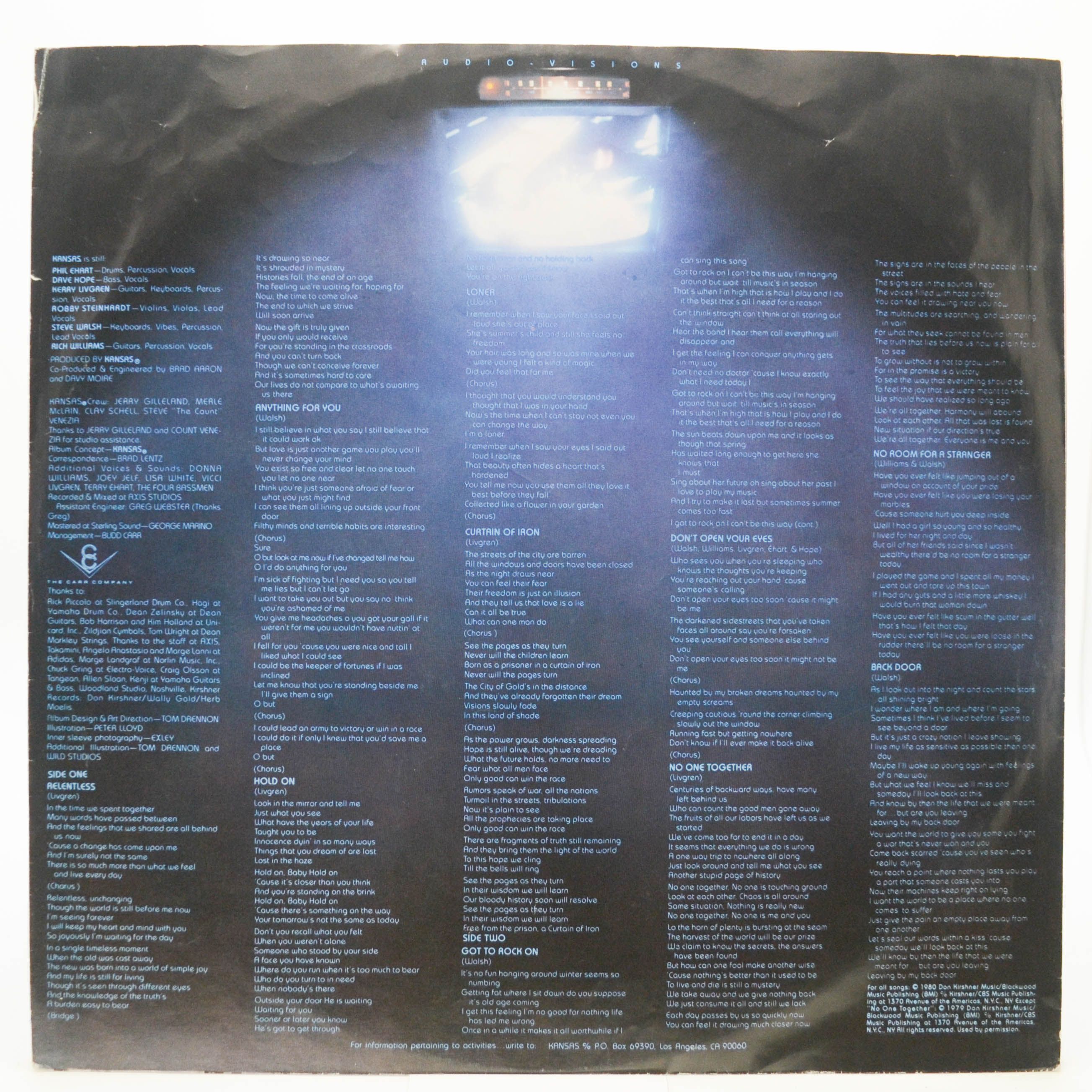 Kansas — Audio Visions, 1980