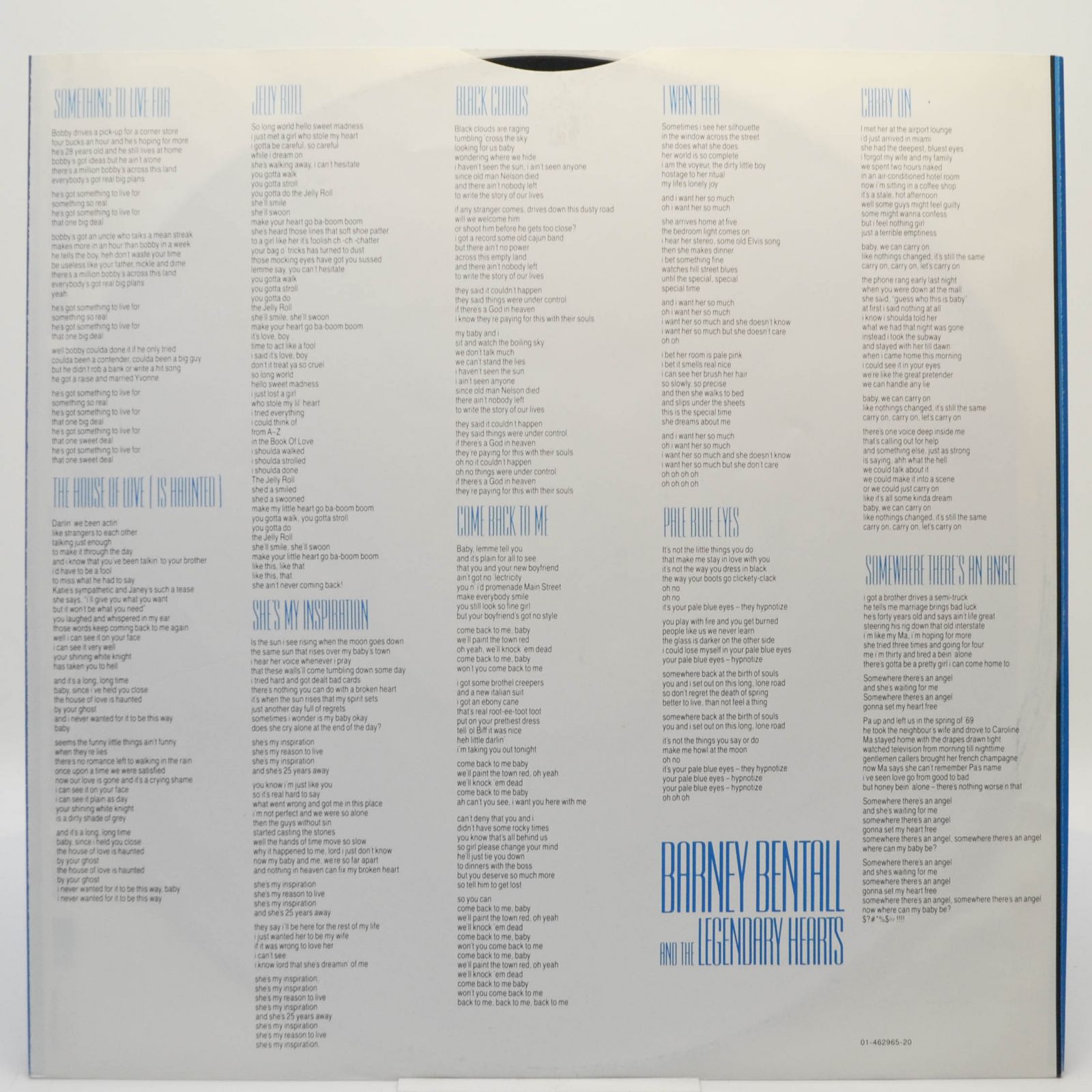 Виниловая пластинка Barney Bentall — Barney Bentall & The Legendary Hearts, 1989