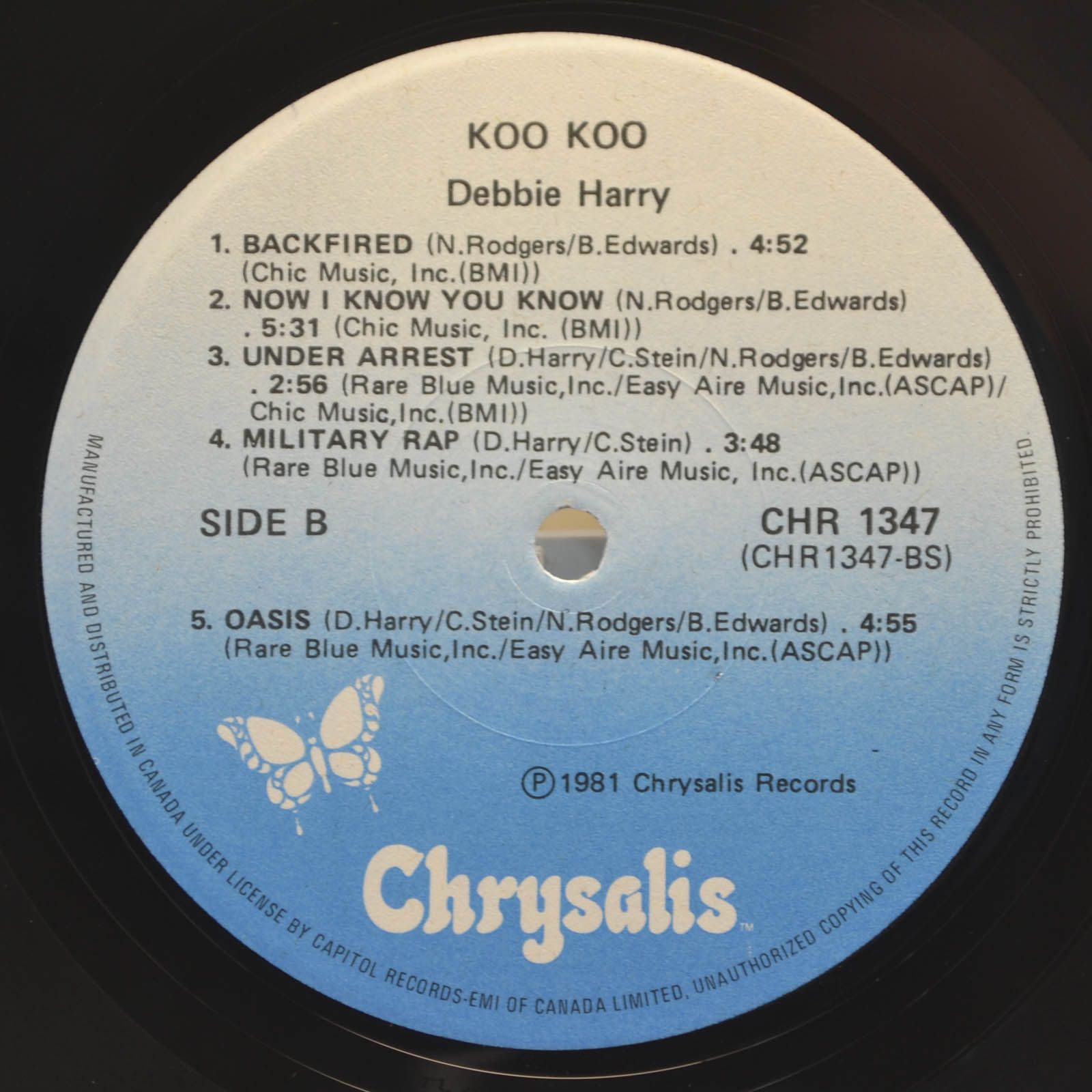 Виниловая пластинка Debbie Harry — KooKoo, 1981