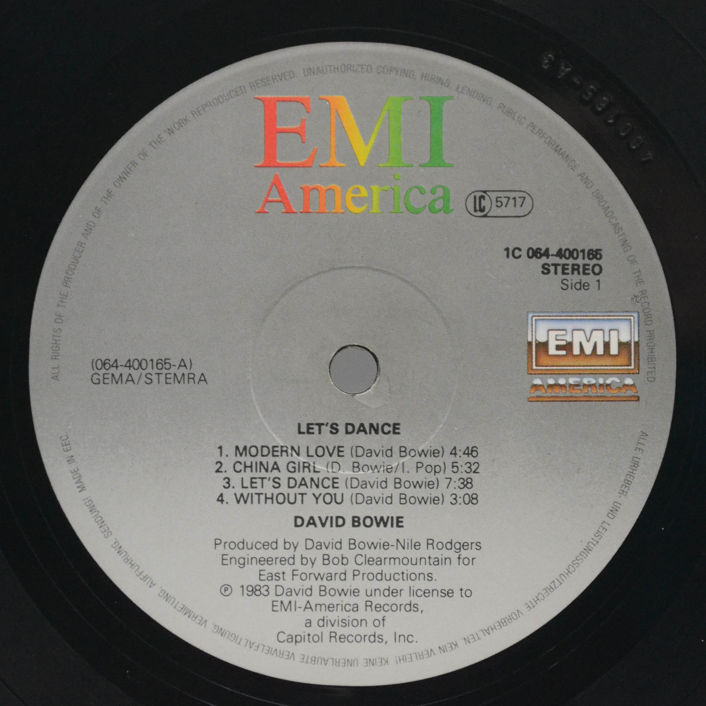 Виниловая пластинка David Bowie — Let's Dance, 1983