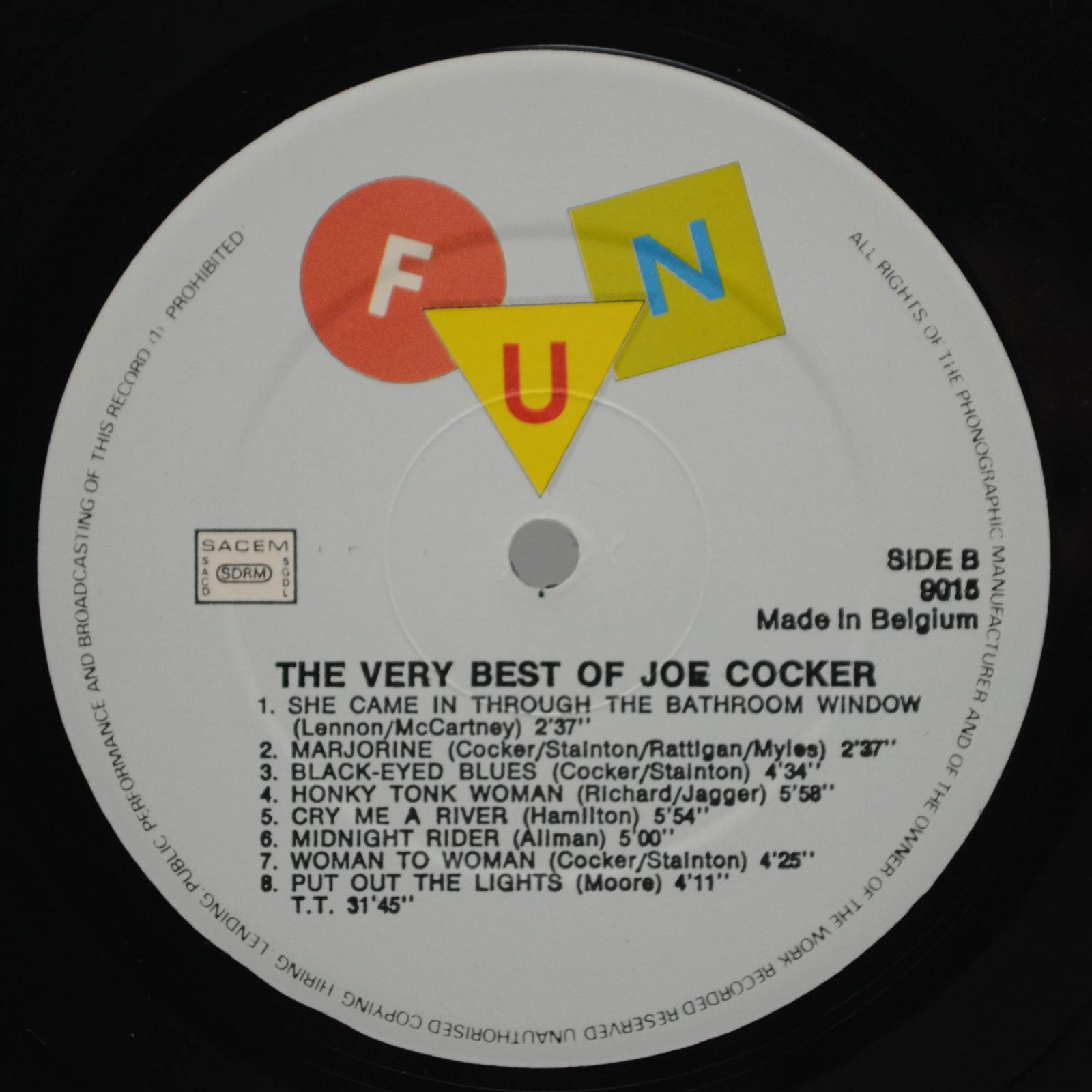 Joe Cocker — The Very Best Of Joe Cocker, 1989