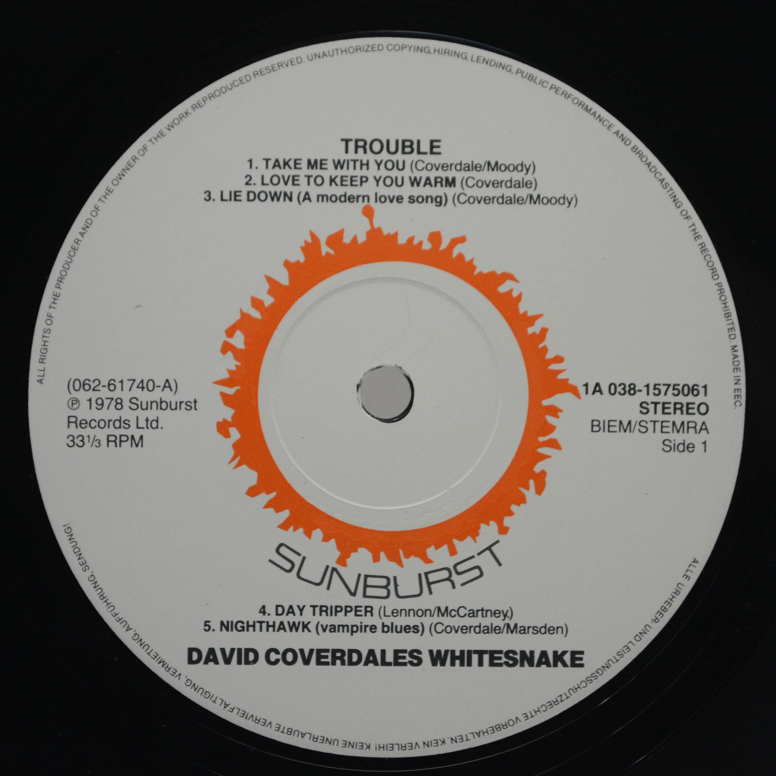 Whitesnake — Trouble, 1978