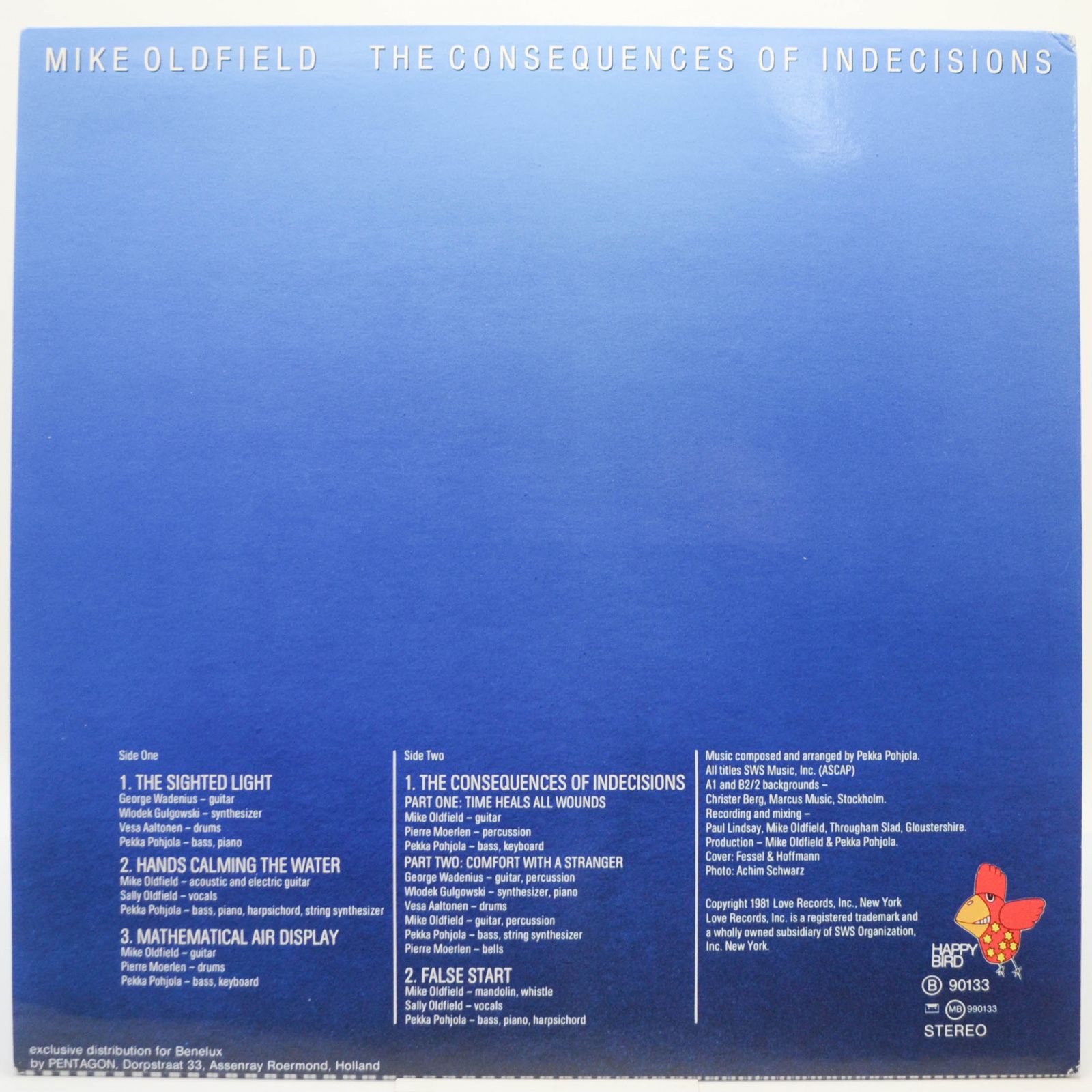Mike Oldfield — The Consequences Of Indecisions, 1981