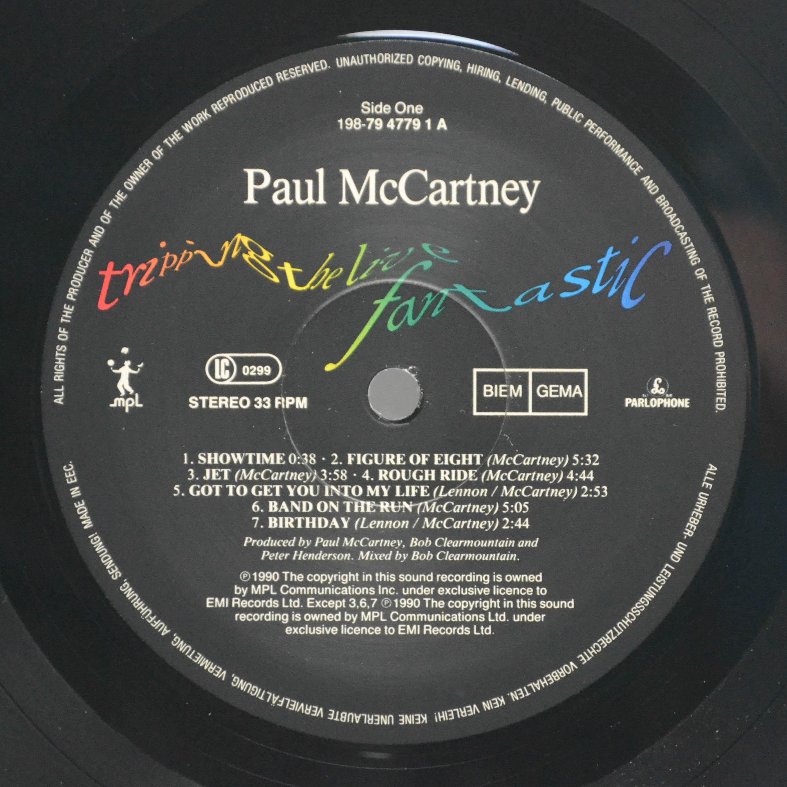 Paul McCartney — Tripping The Live Fantastic (3LP), 1990